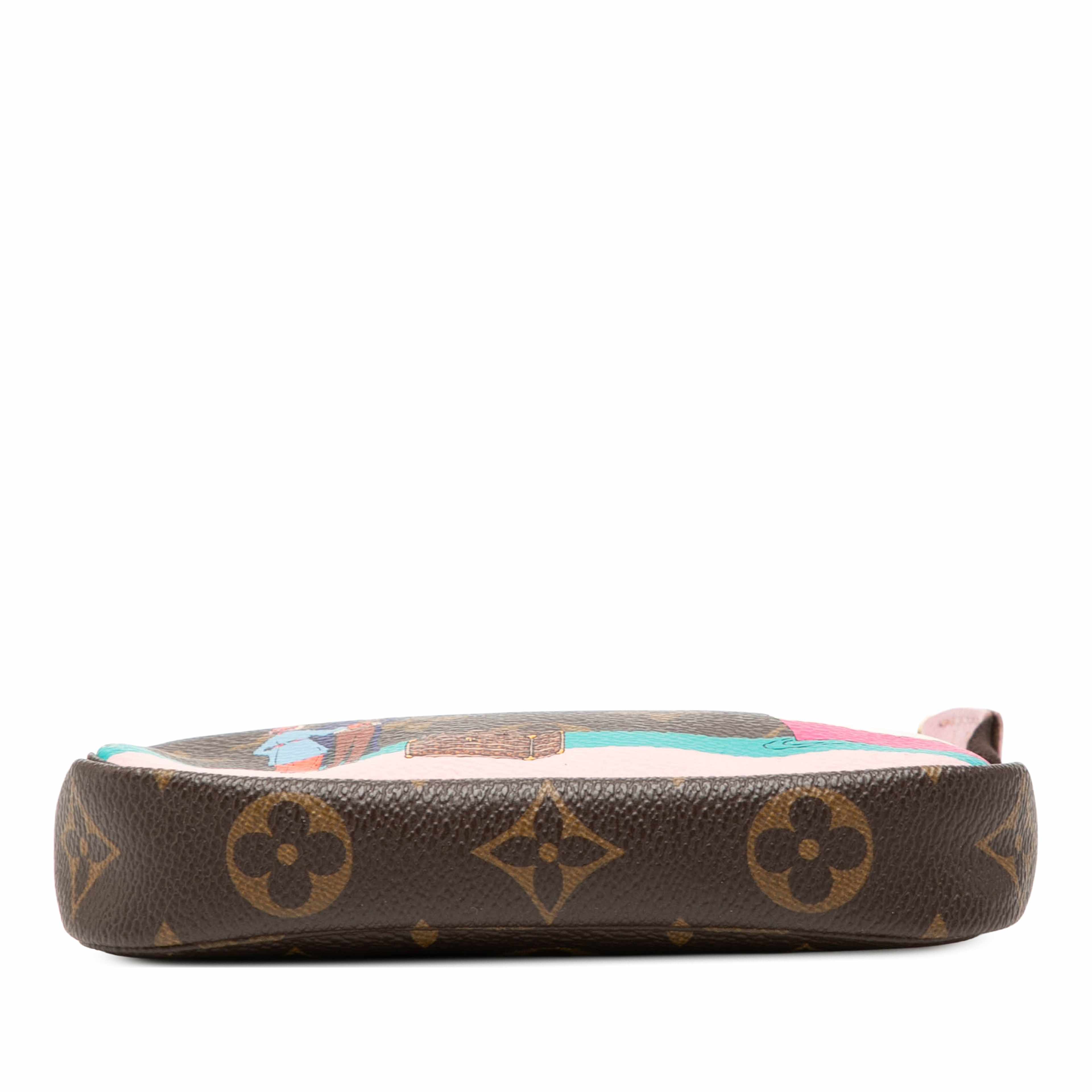 Louis Vuitton Monogram Transatlantic Mini Pochette Accessoires, från Luxclusif, i färgen brun. Klicka för att öppna bilden i stort format