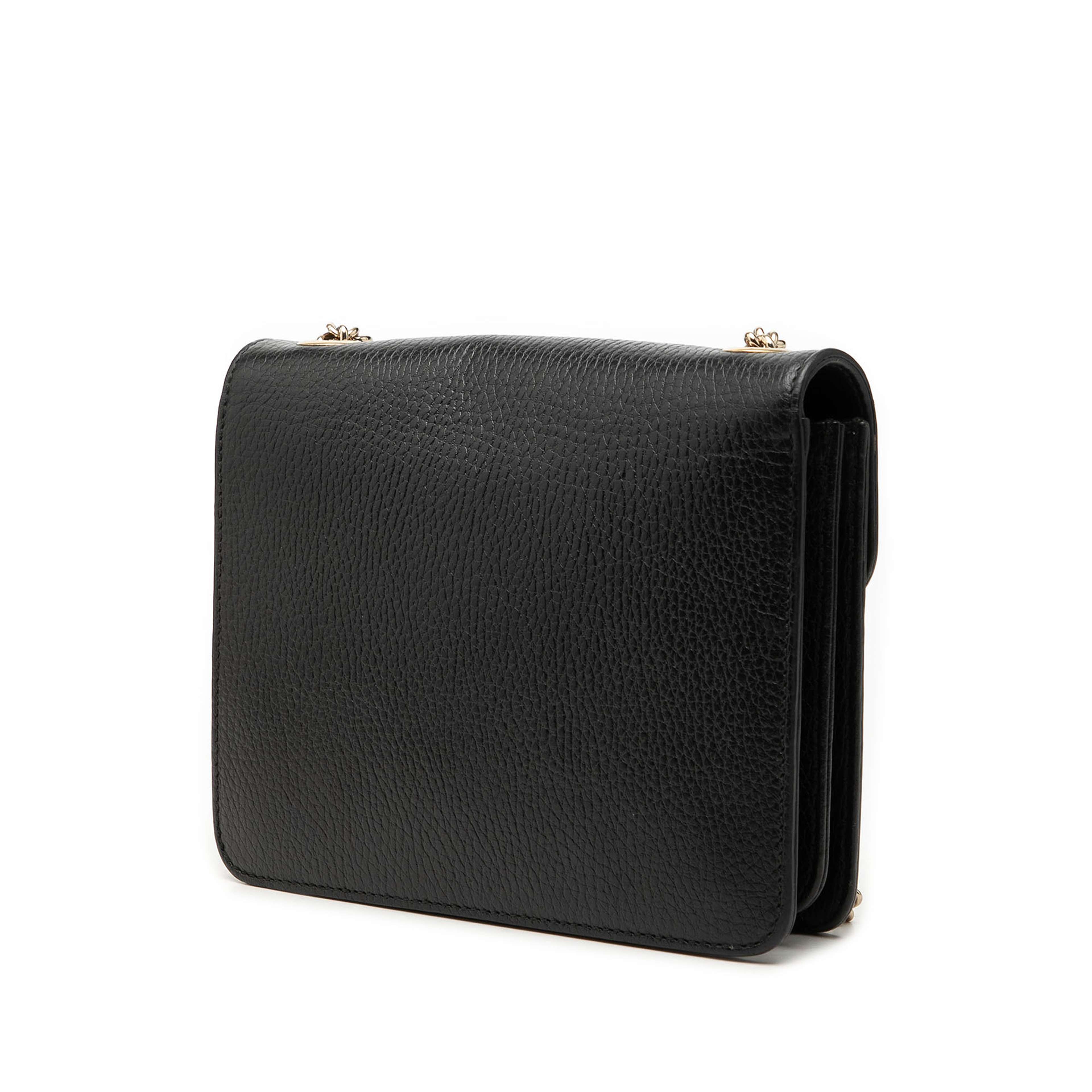 Gucci Small Dollar Calfskin Interlocking G Crossbody, från Luxclusif, i färgen svart. Klicka för att öppna bilden i stort format