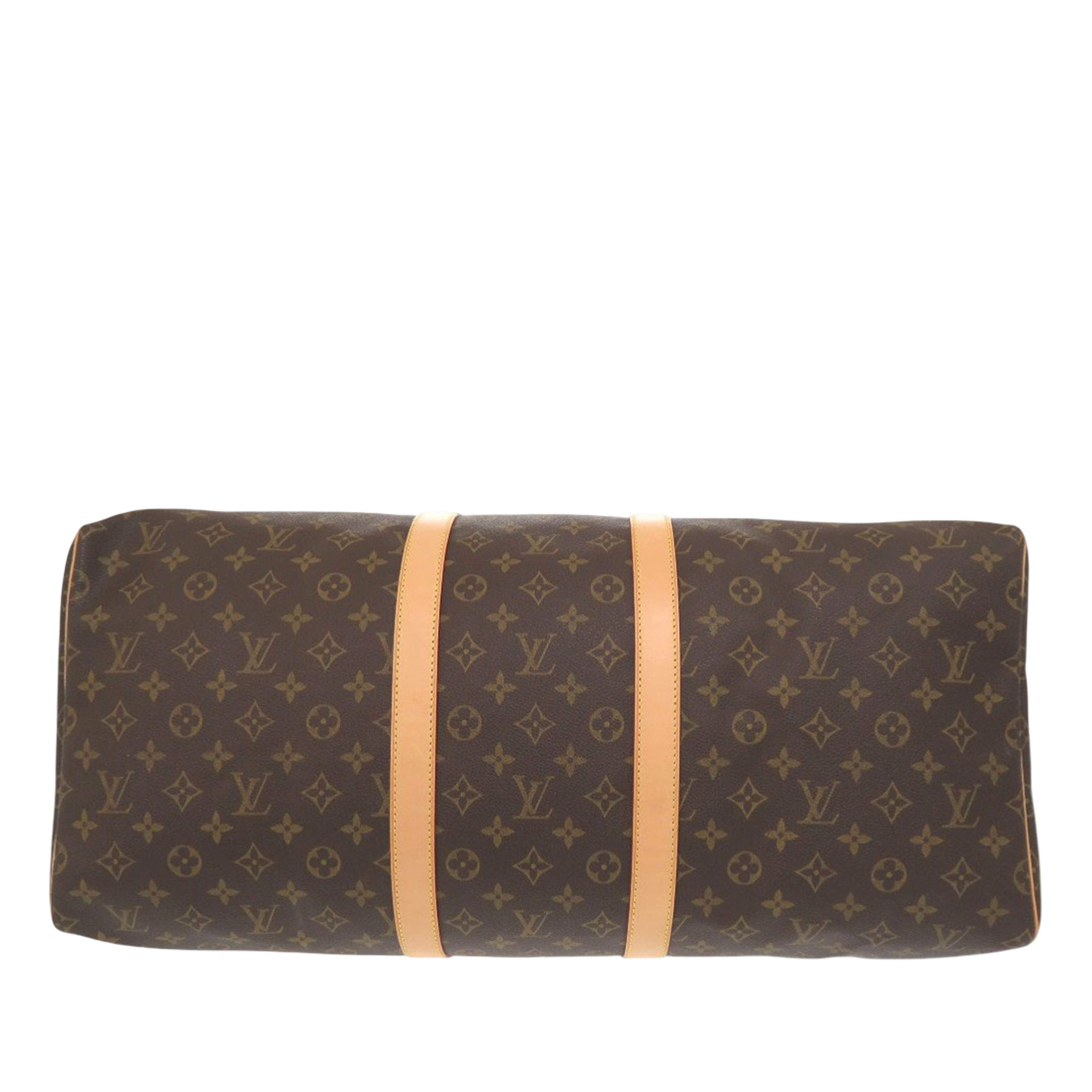 Louis Vuitton Monogram Keepall 55, från Luxclusif, i färgen brown. Klicka för att öppna bilden i stort format