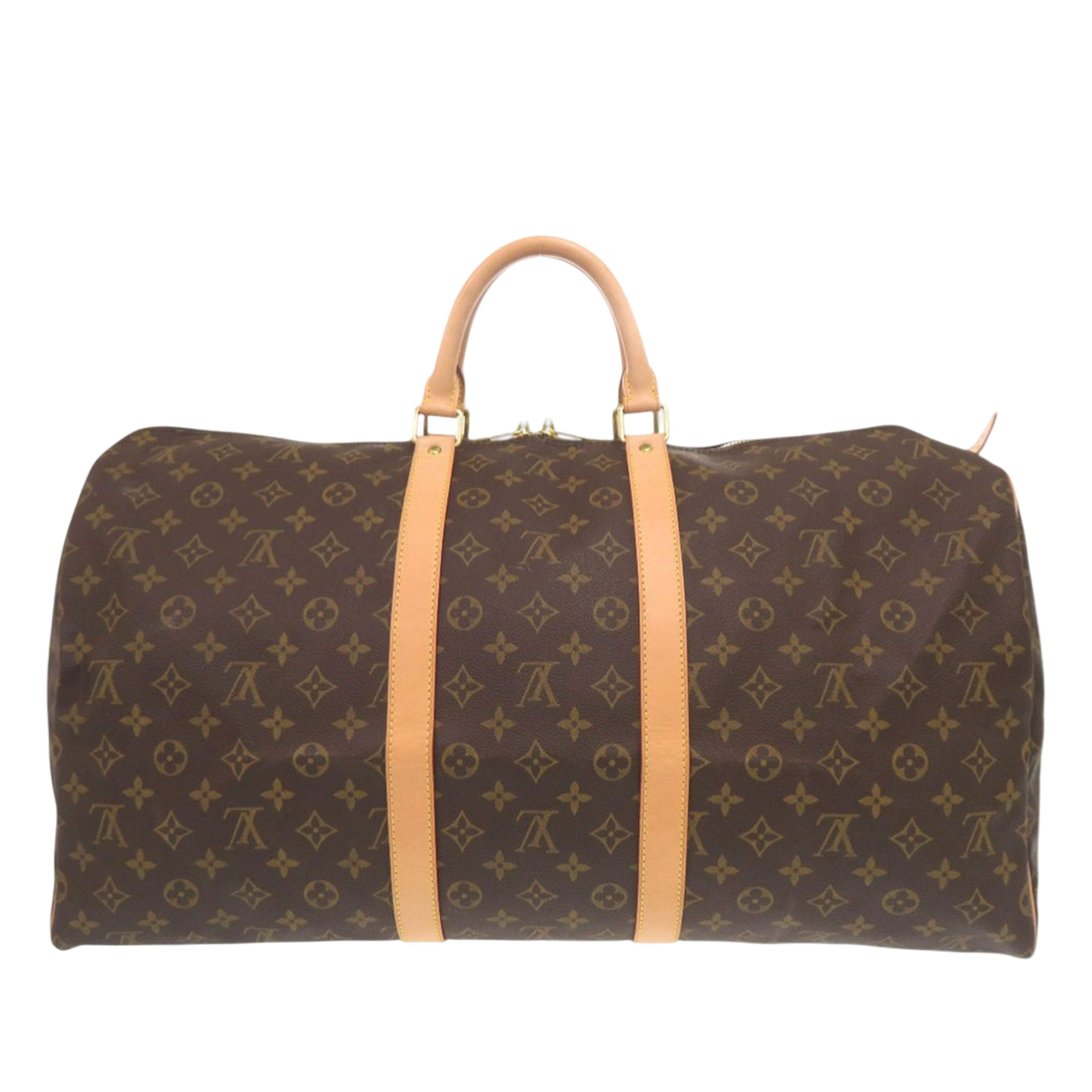 Louis Vuitton Monogram Keepall 55, från Luxclusif, i färgen brown. Klicka för att öppna bilden i stort format