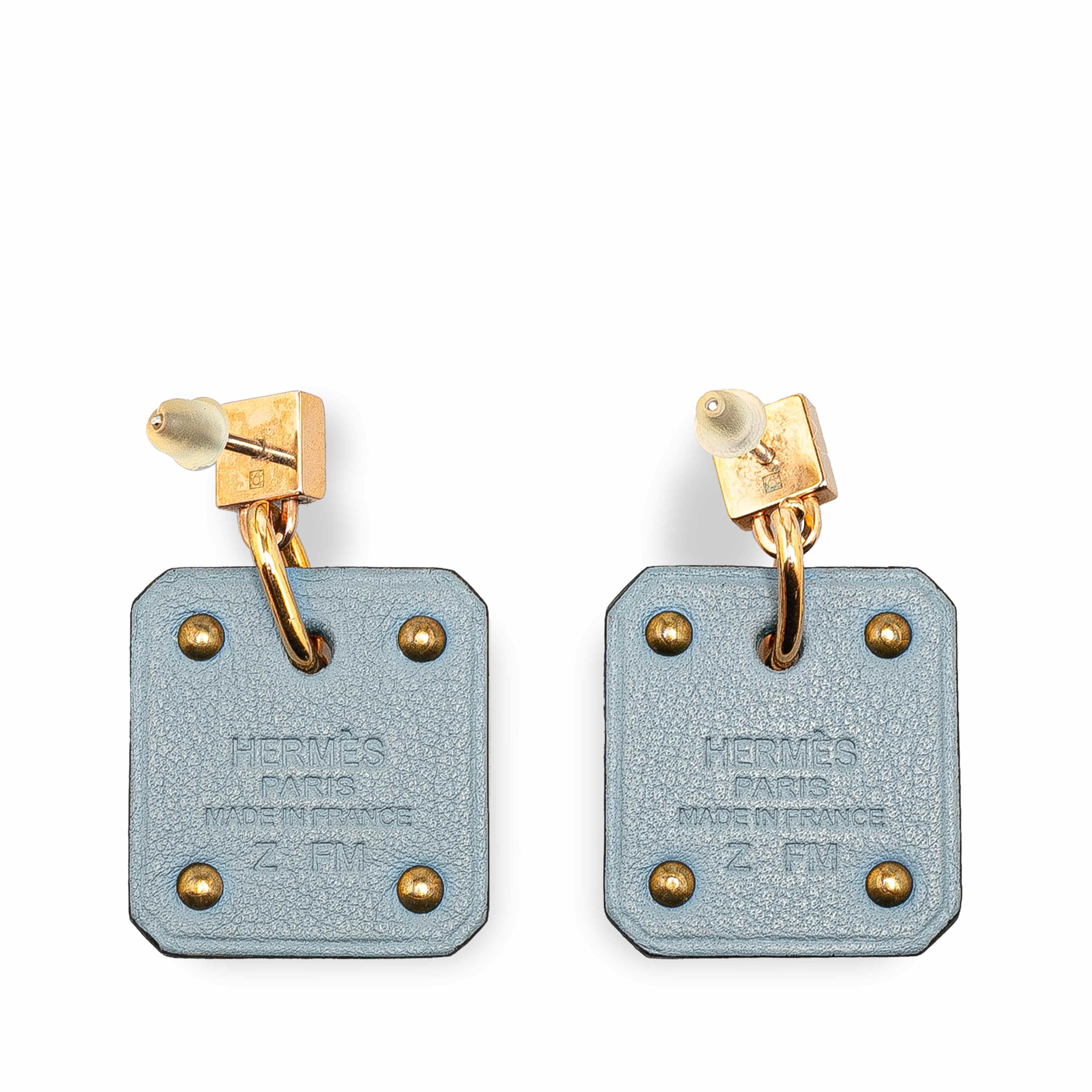 Hermès Swift As De Coeur Push Back Earrings