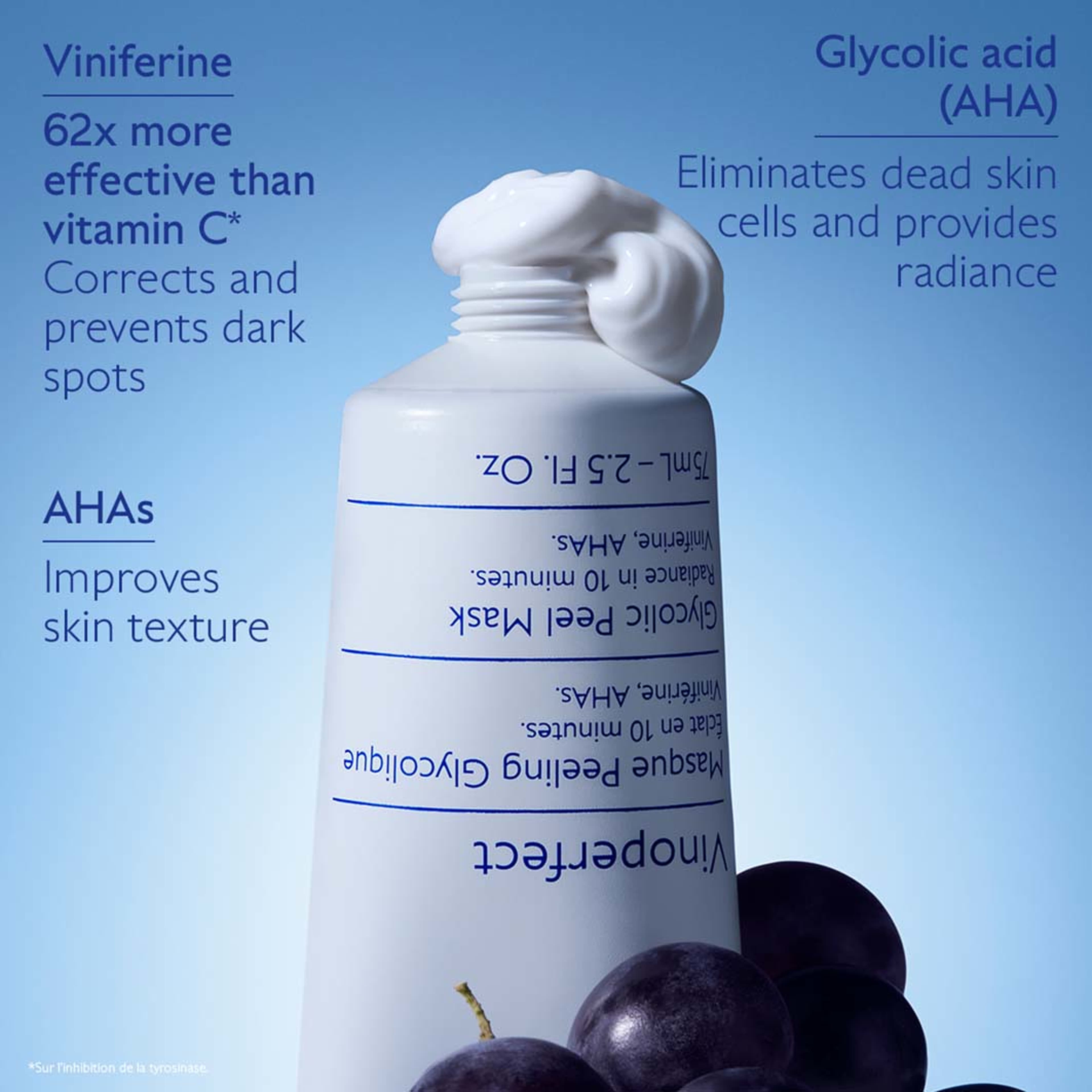 Vinoperfect Glycolic Peel Mask, från Caudalie. Klicka för att öppna bilden i stort format