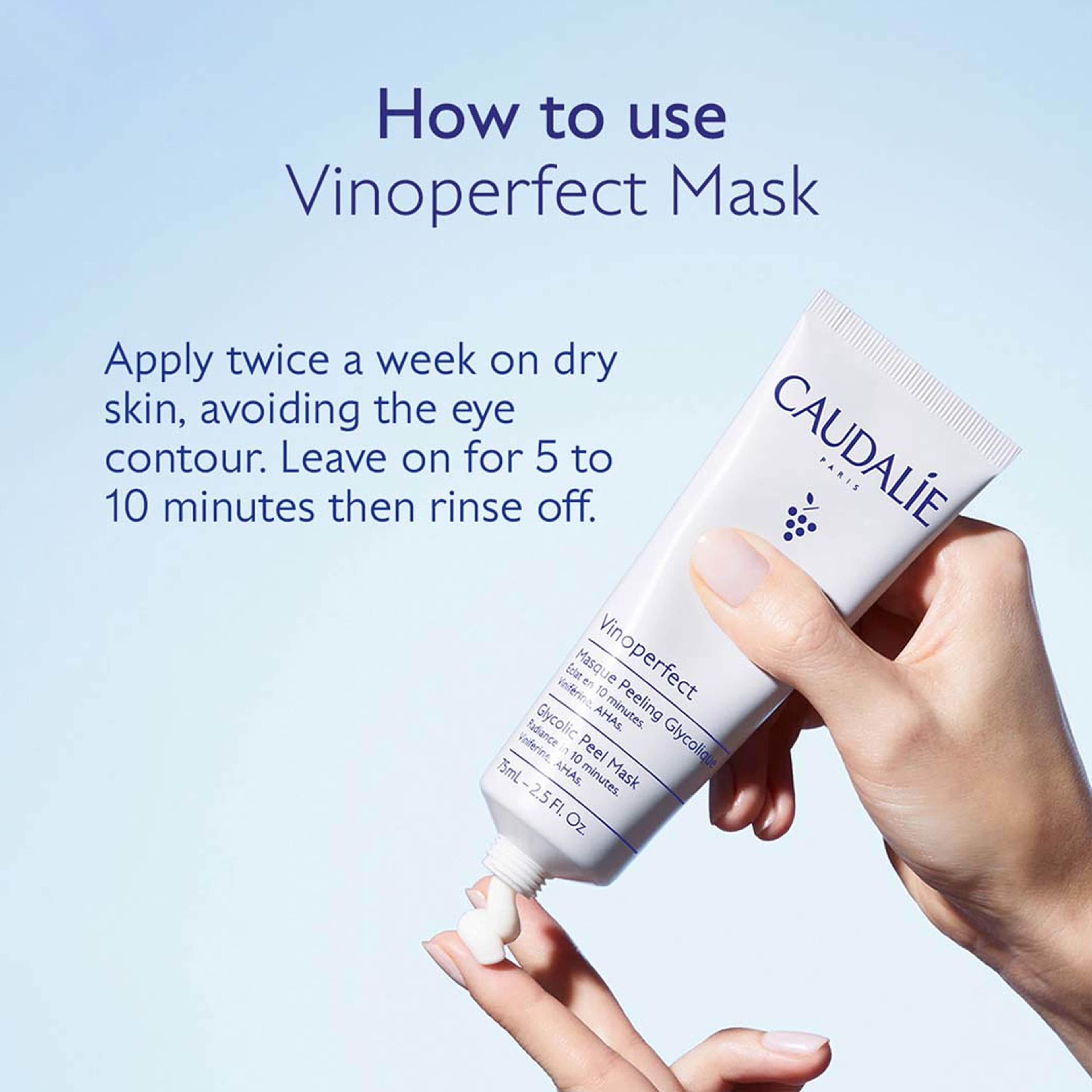 Vinoperfect Glycolic Peel Mask, från Caudalie. Klicka för att öppna bilden i stort format