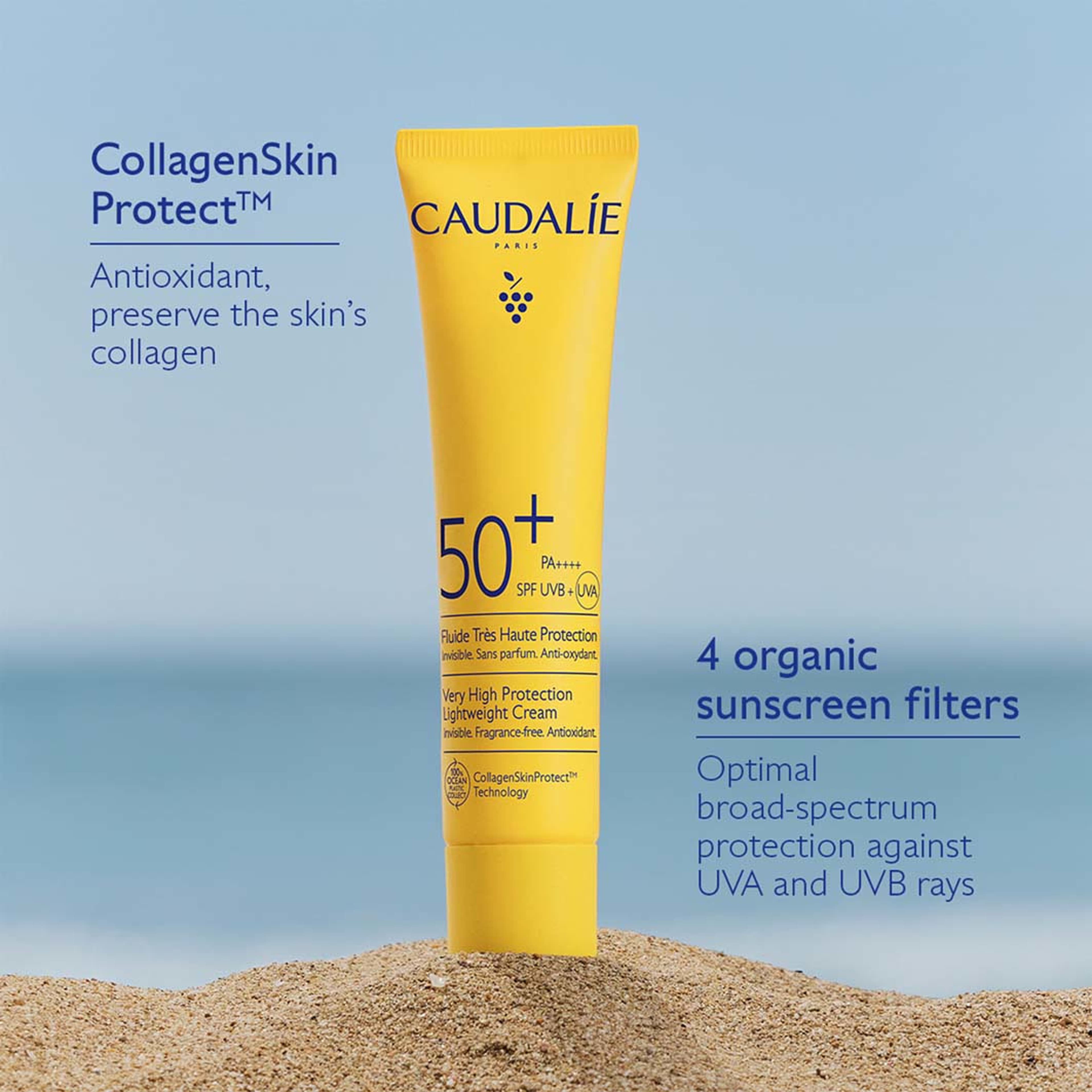 Vinosun Very High Protection Lightweight Fluid SPF50, från Caudalie. Klicka för att öppna bilden i stort format