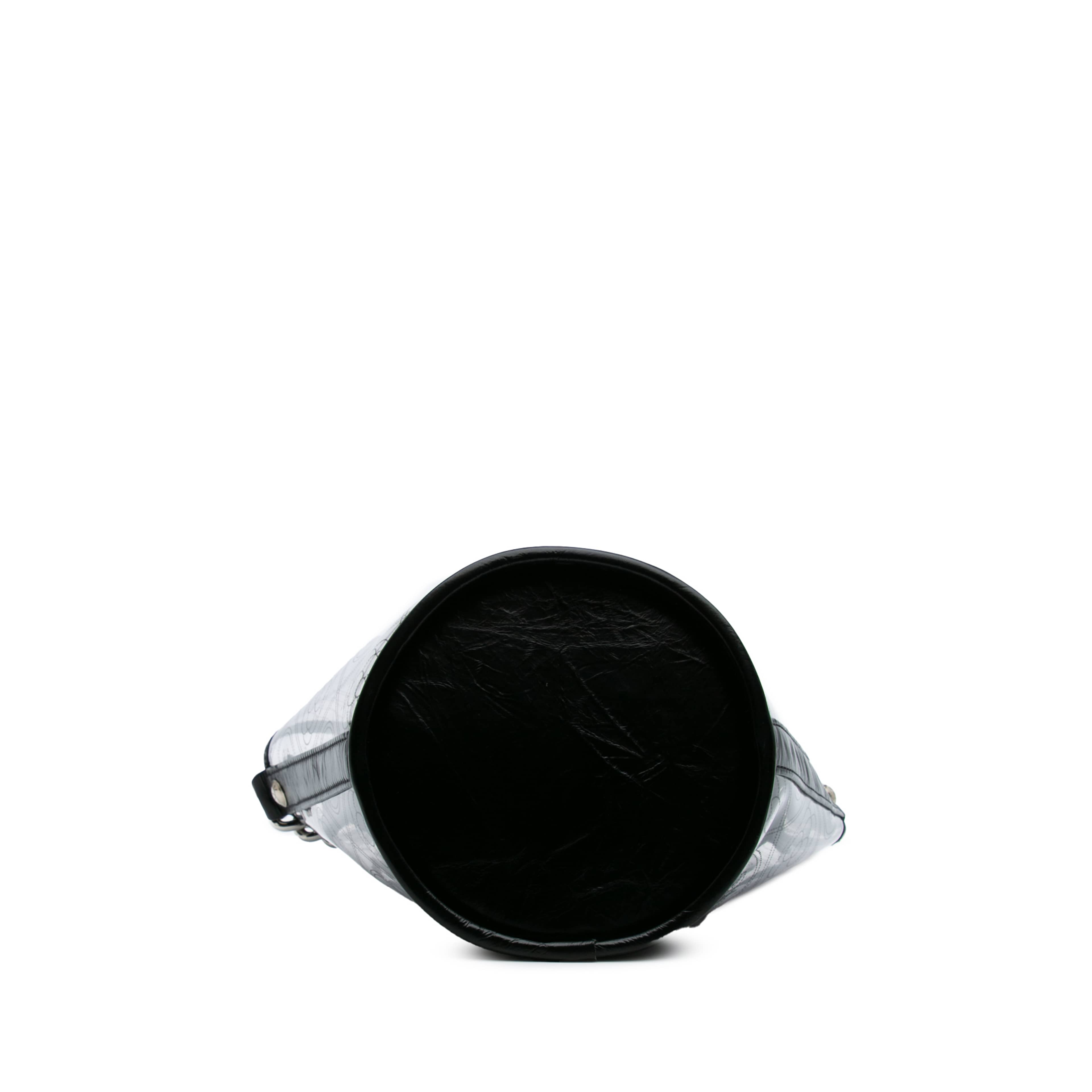 Chanel Small Pvc And Crumpled Calfskin Camellia Coco Bucket Bag