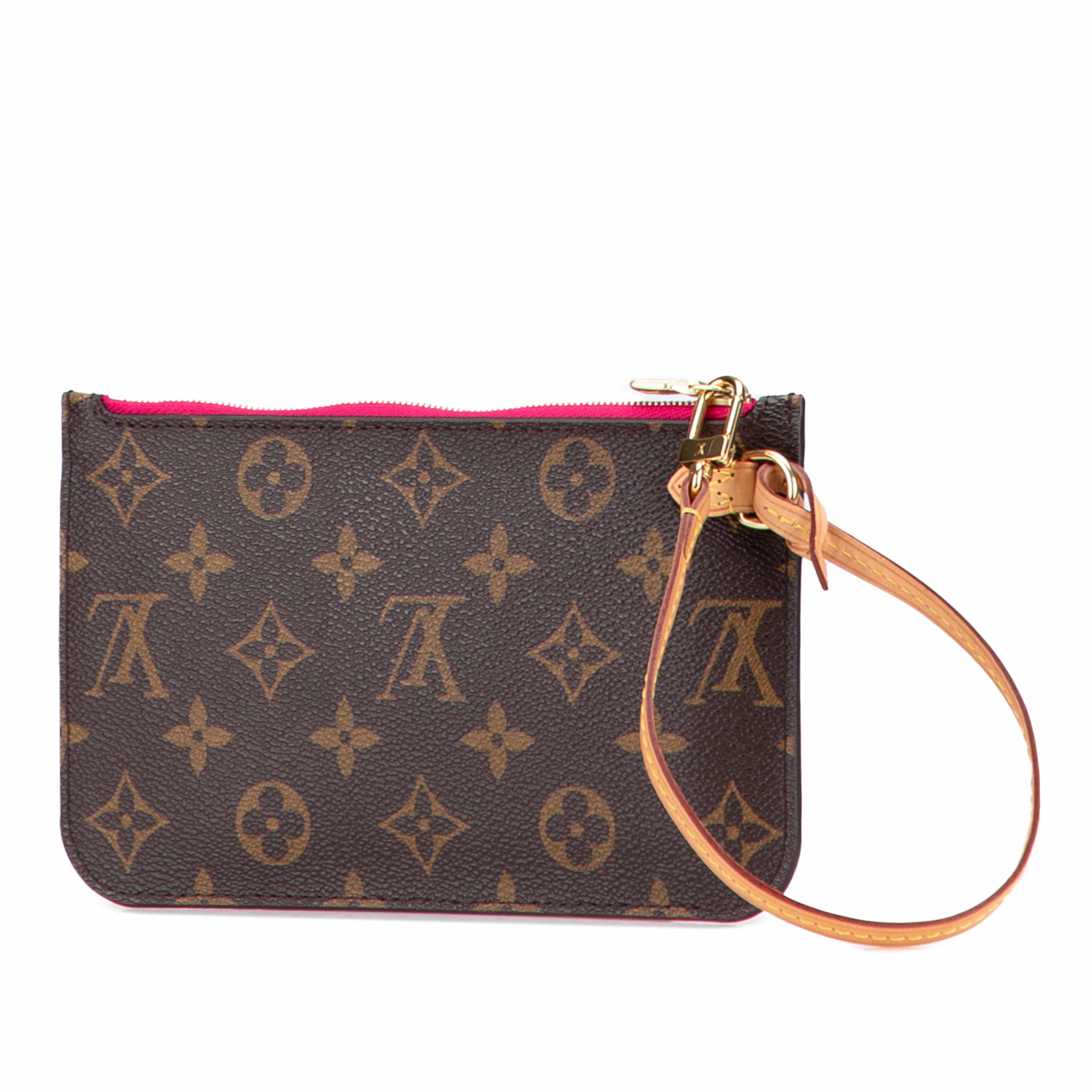 Louis Vuitton Monogram Neverfull Pouch, från Luxclusif, i färgen brown. Klicka för att öppna bilden i stort format