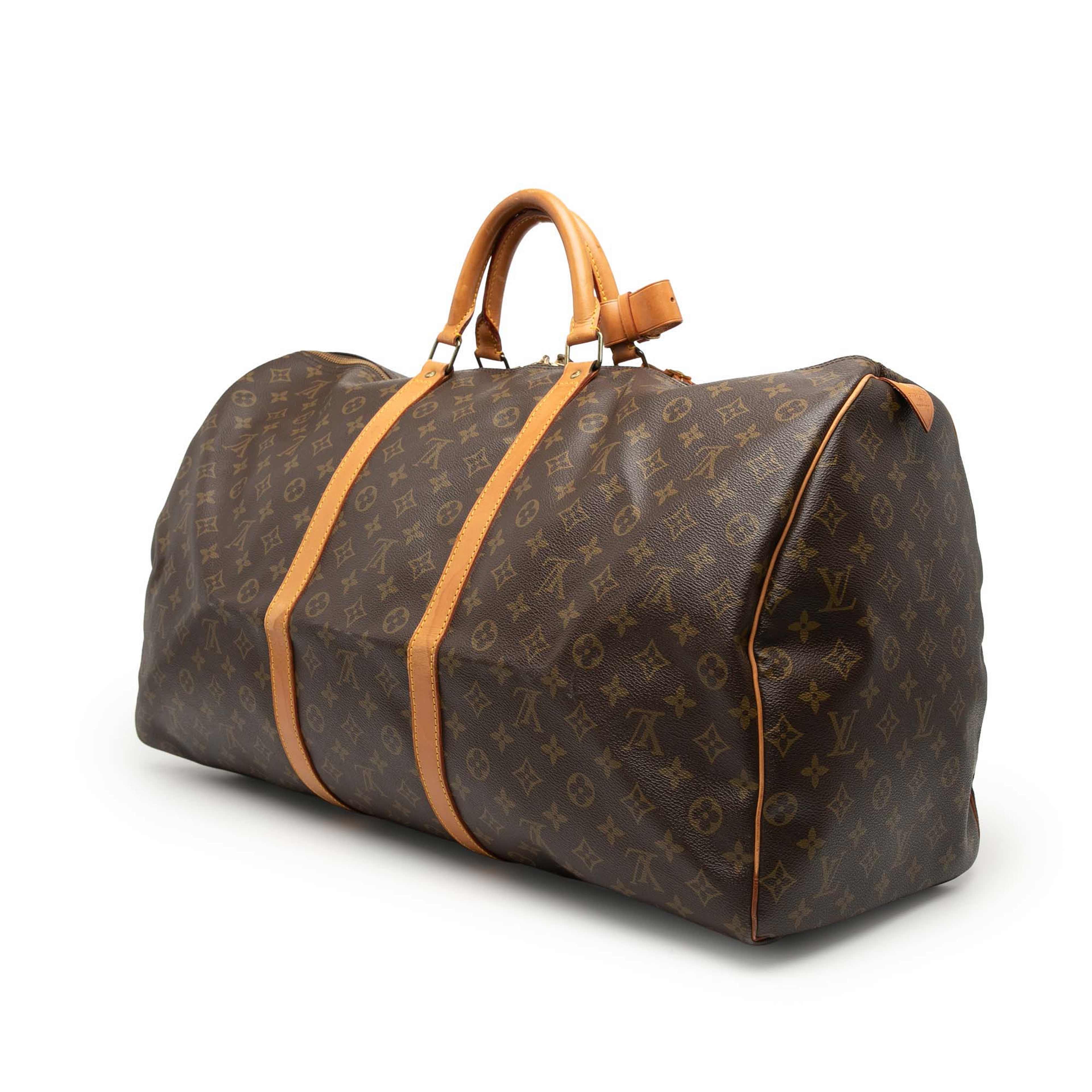 Louis Vuitton Monogram Keepall 60, från Luxclusif, i färgen brown. Klicka för att öppna bilden i stort format
