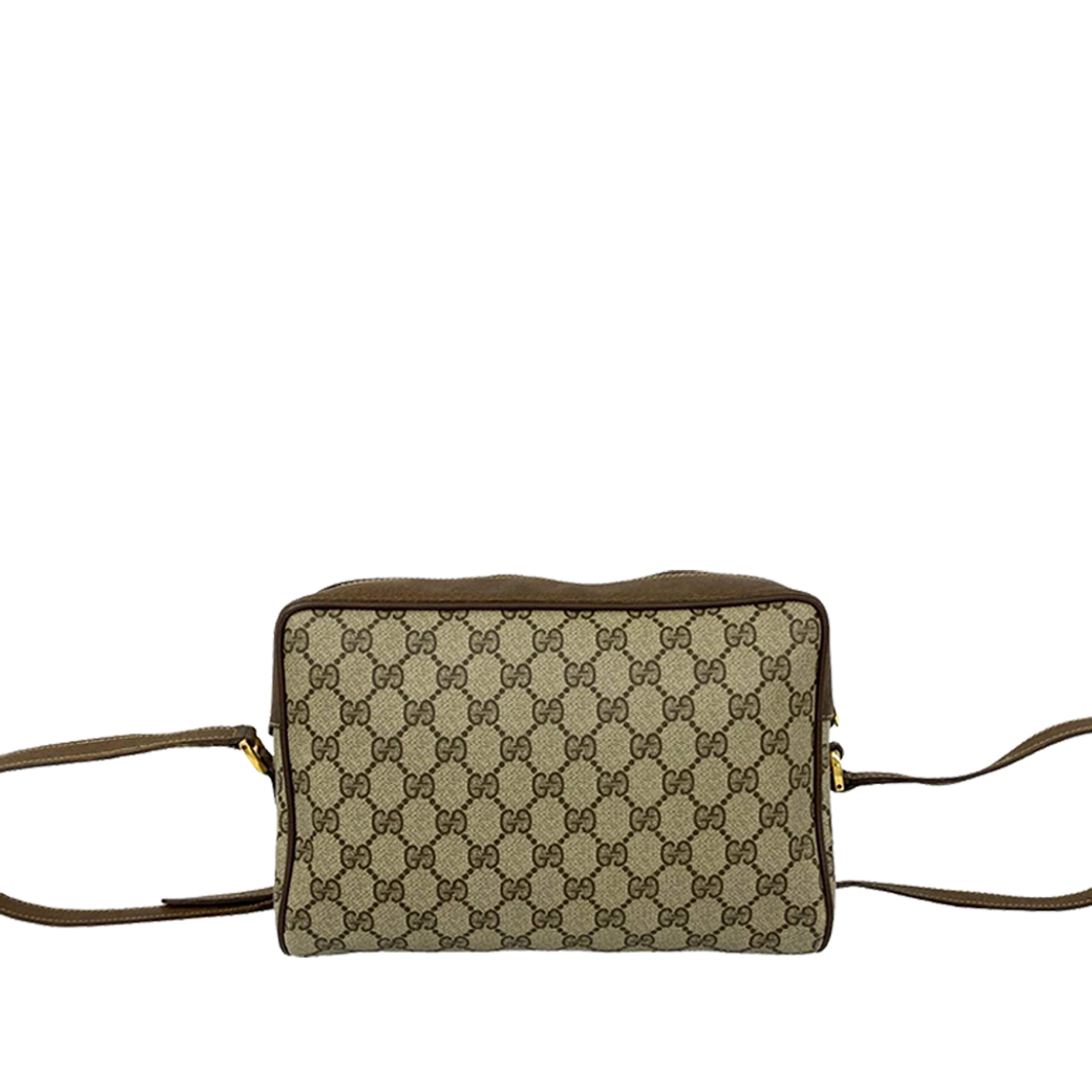 Gucci Gg Supreme Web Crossbody, från Luxclusif, i färgen beige. Klicka för att öppna bilden i stort format