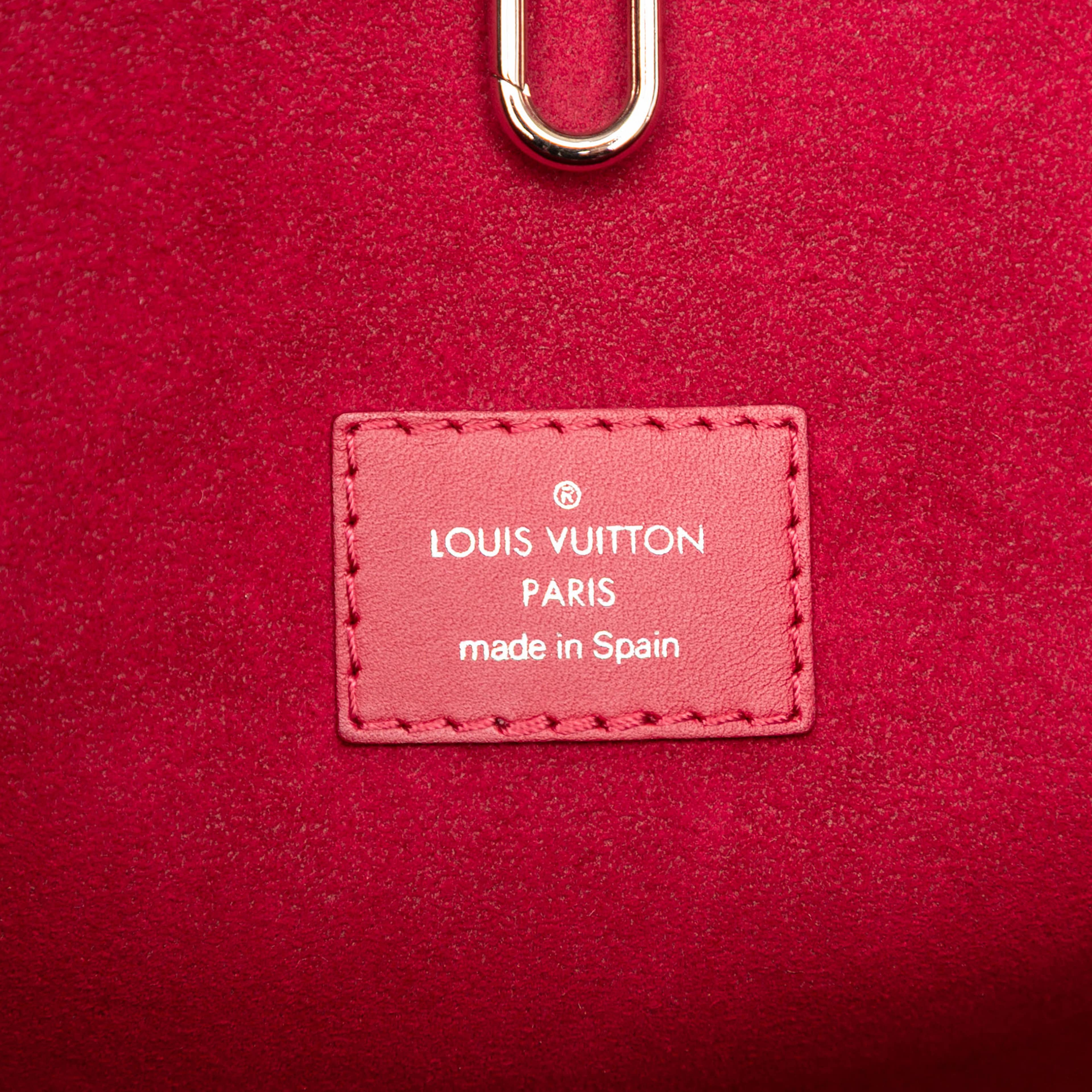Louis Vuitton Epi Neverfull Mm, från Luxclusif, i färgen red. Klicka för att öppna bilden i stort format
