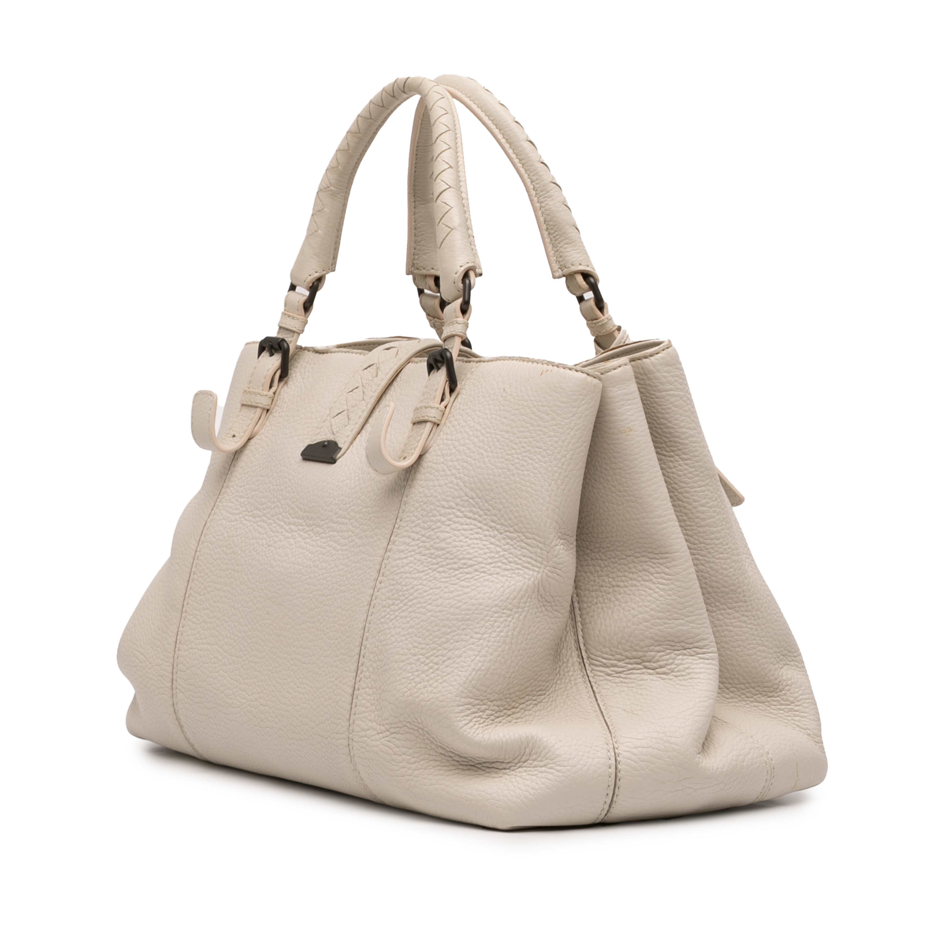 Bottega Veneta Medium Cervo Roma Tote, från Luxclusif, i färgen white. Klicka för att öppna bilden i stort format