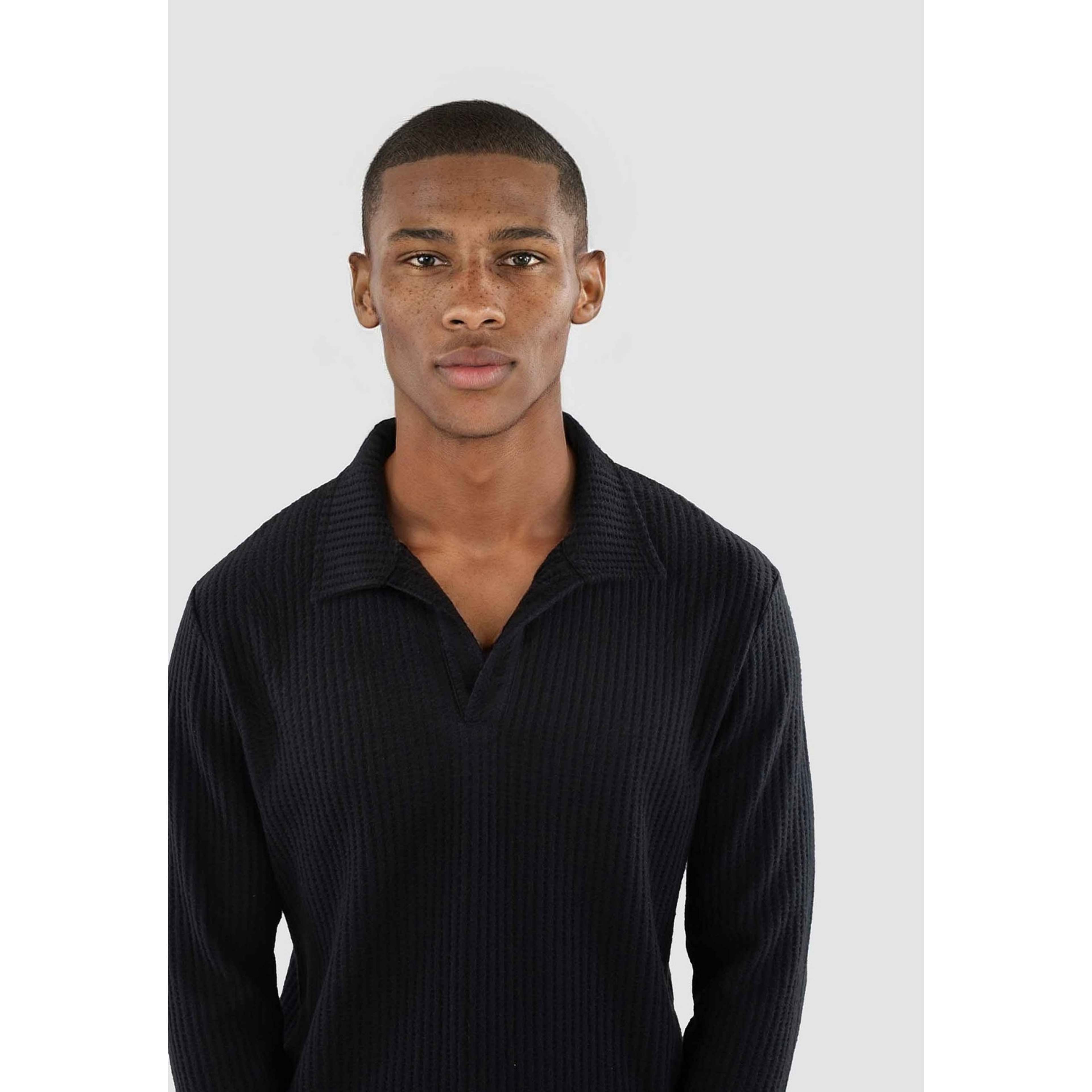 Nelson Knitted Long Sleeve - Black