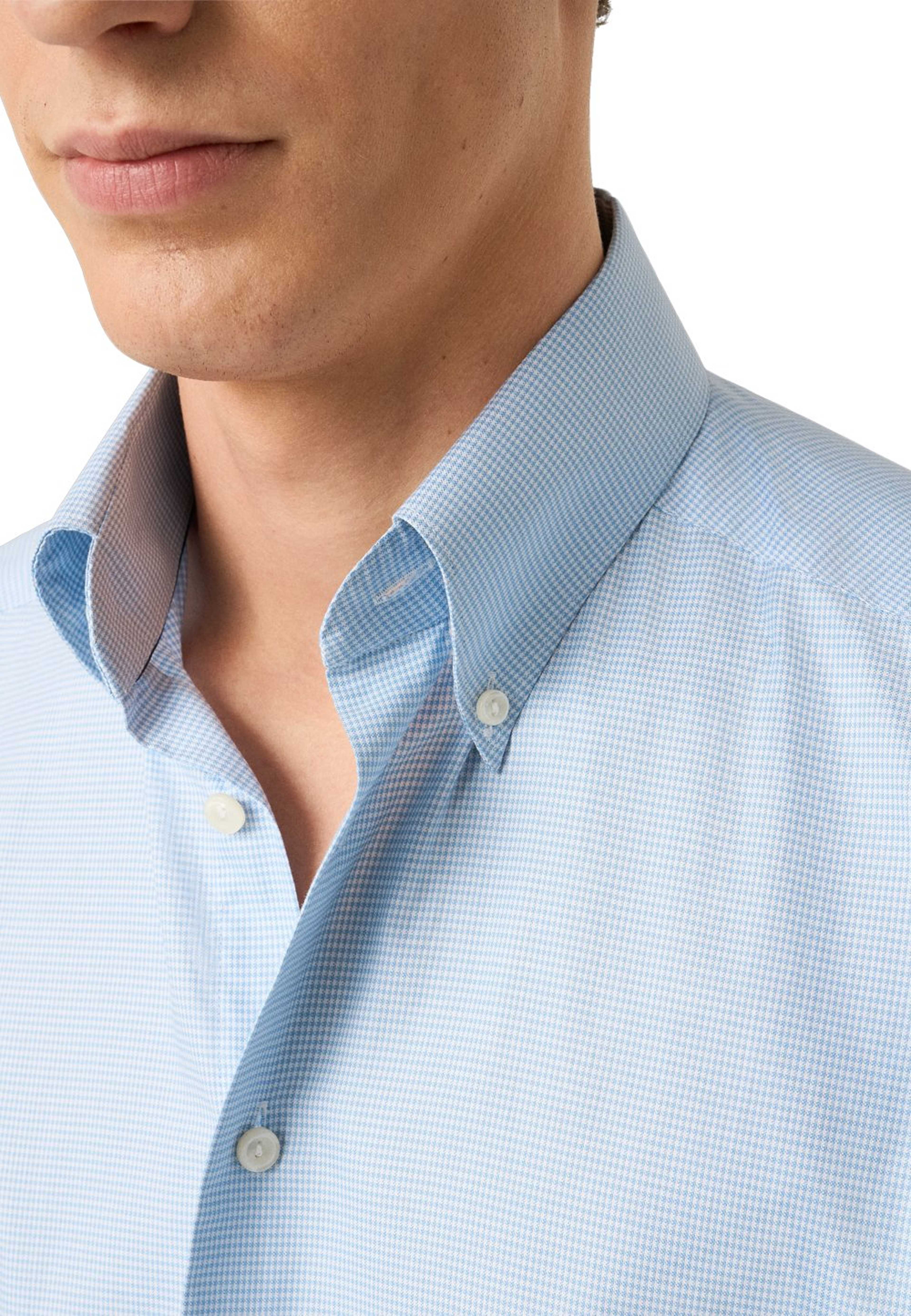 Rutig Skjorta I Signature Oxford Slim Fit