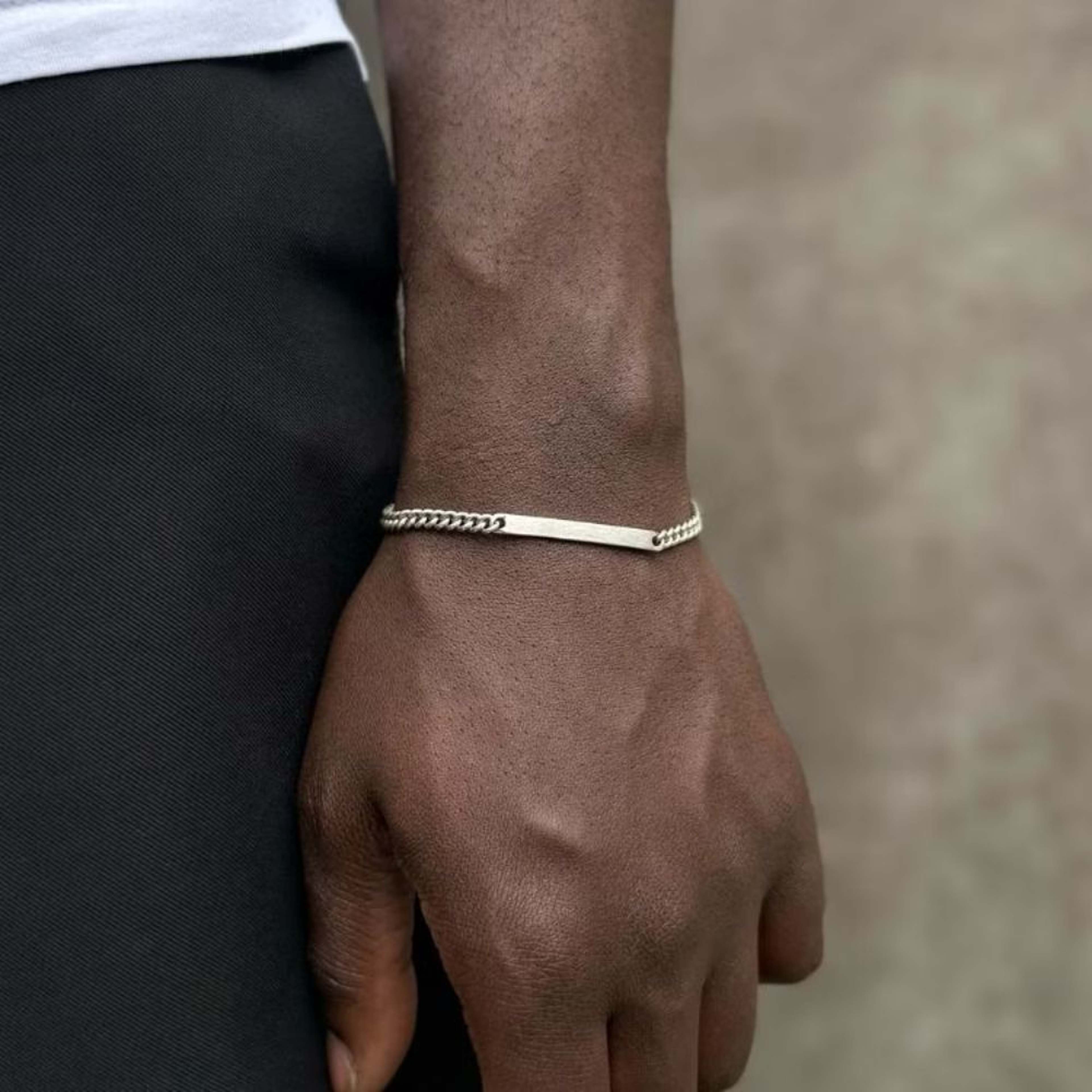Silverarmband | Tunn Bricka | Nobel By Billgren