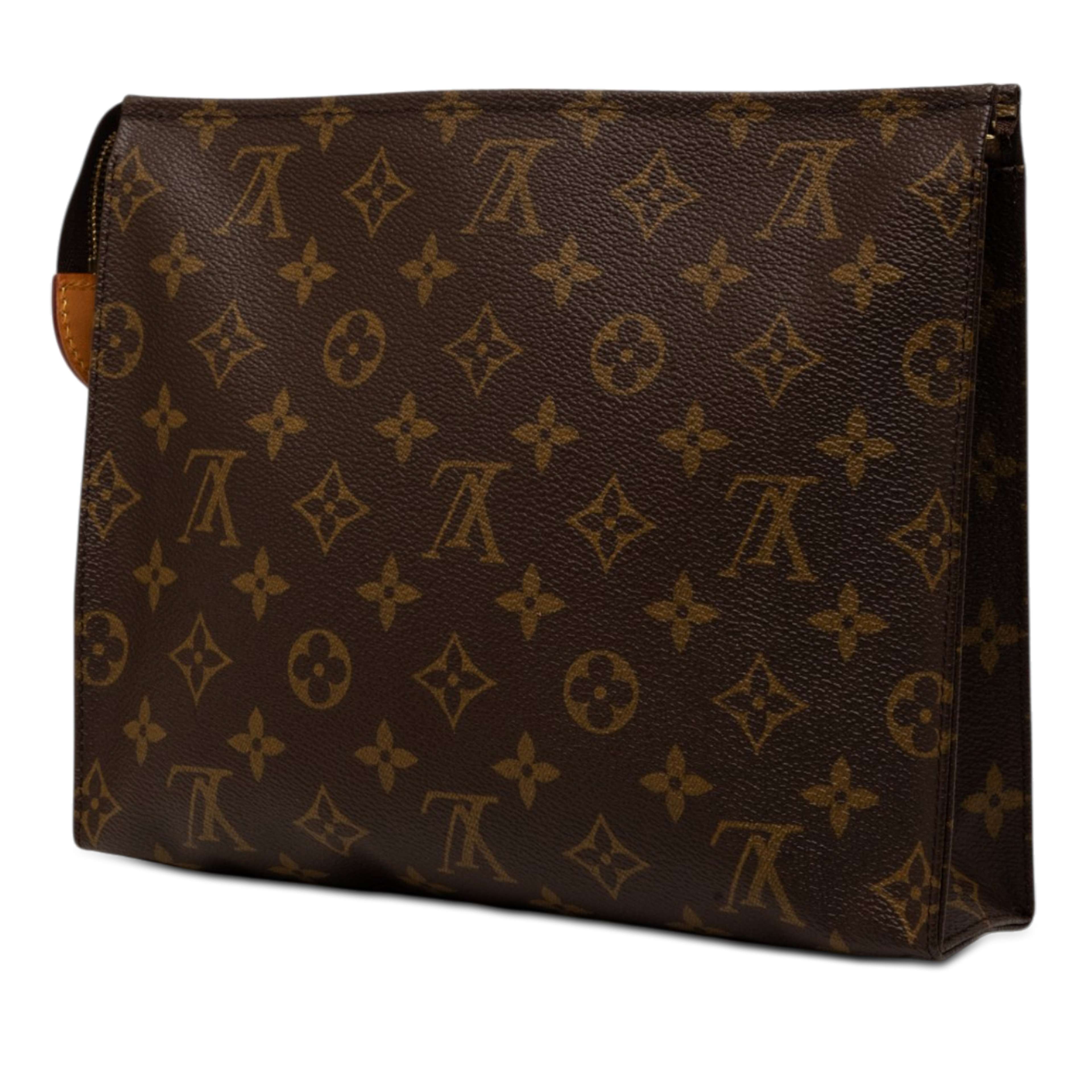 Louis Vuitton Monogram Toiletry Pouch 26, från Luxclusif, i färgen brun. Klicka för att öppna bilden i stort format