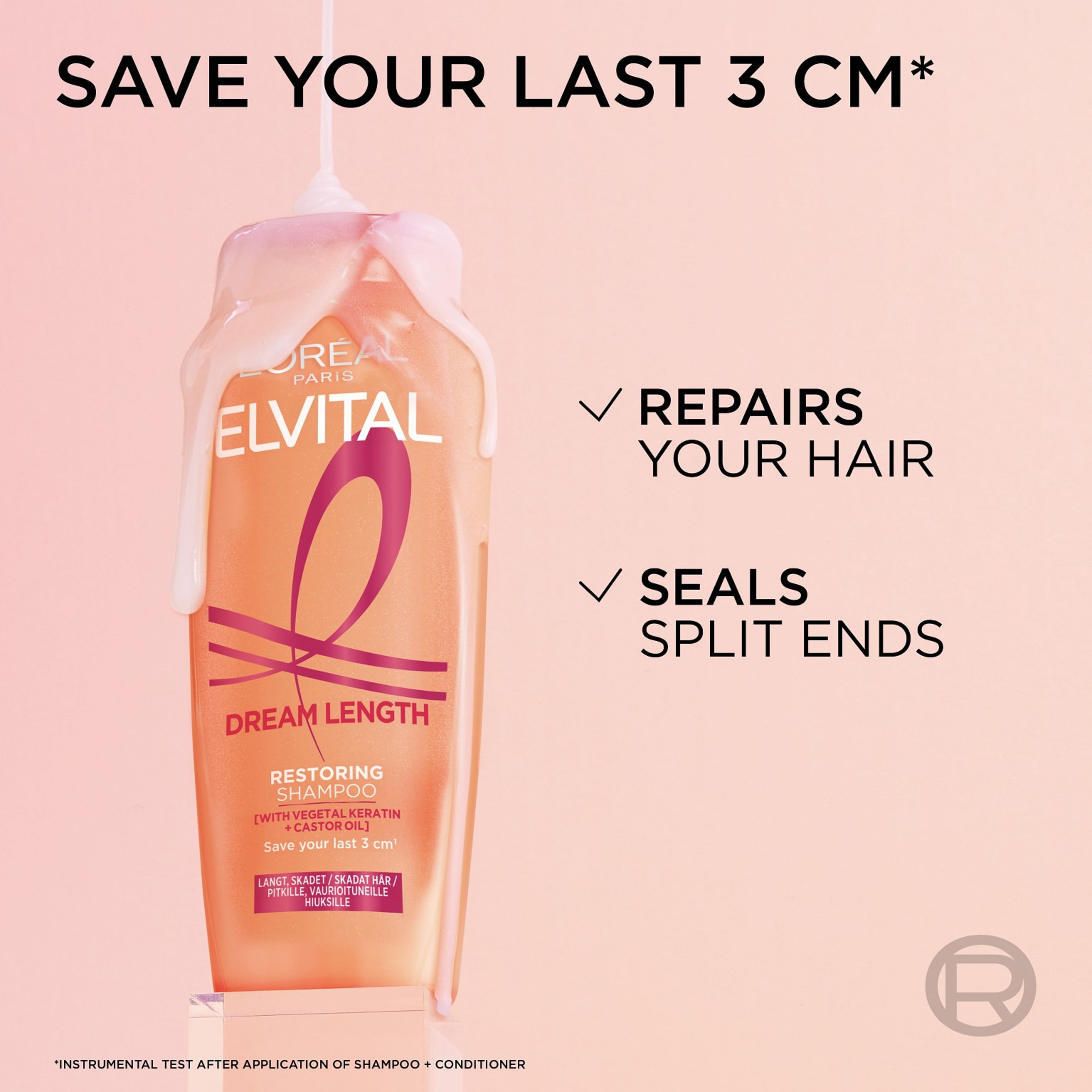 Elvital Dream Lengths Shampoo, från L'Oréal Paris, i färgen Elvital Dream Lengths Shampoo. Klicka för att öppna bilden i stort format