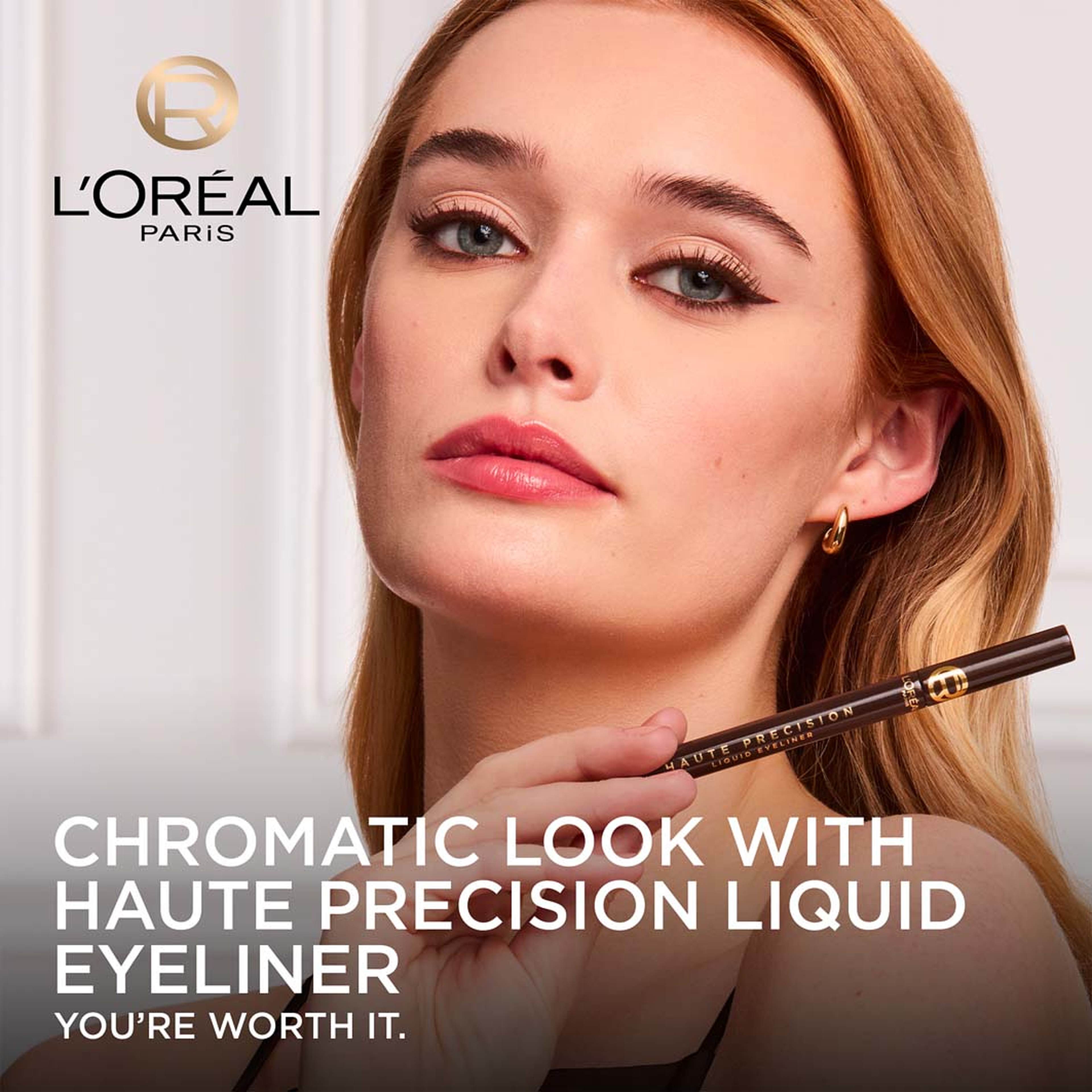 Haute Precision Flytande Eyeliner, från L'Oréal Paris, i färgen Brun Leather. Klicka för att öppna bilden i stort format