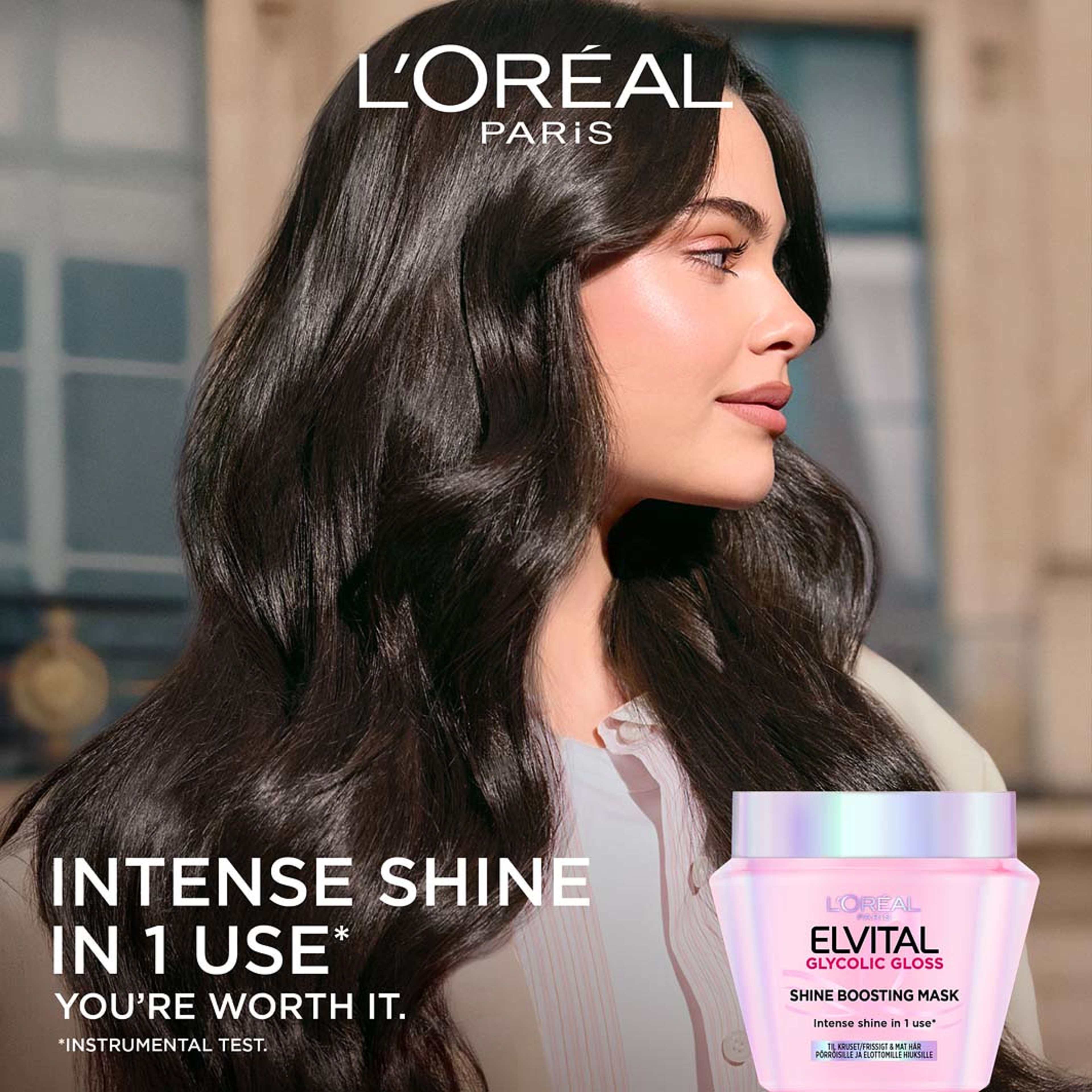 Elvital Glycolic Gloss Shine Boosting Mask, från L'Oréal Paris. Klicka för att öppna bilden i stort format