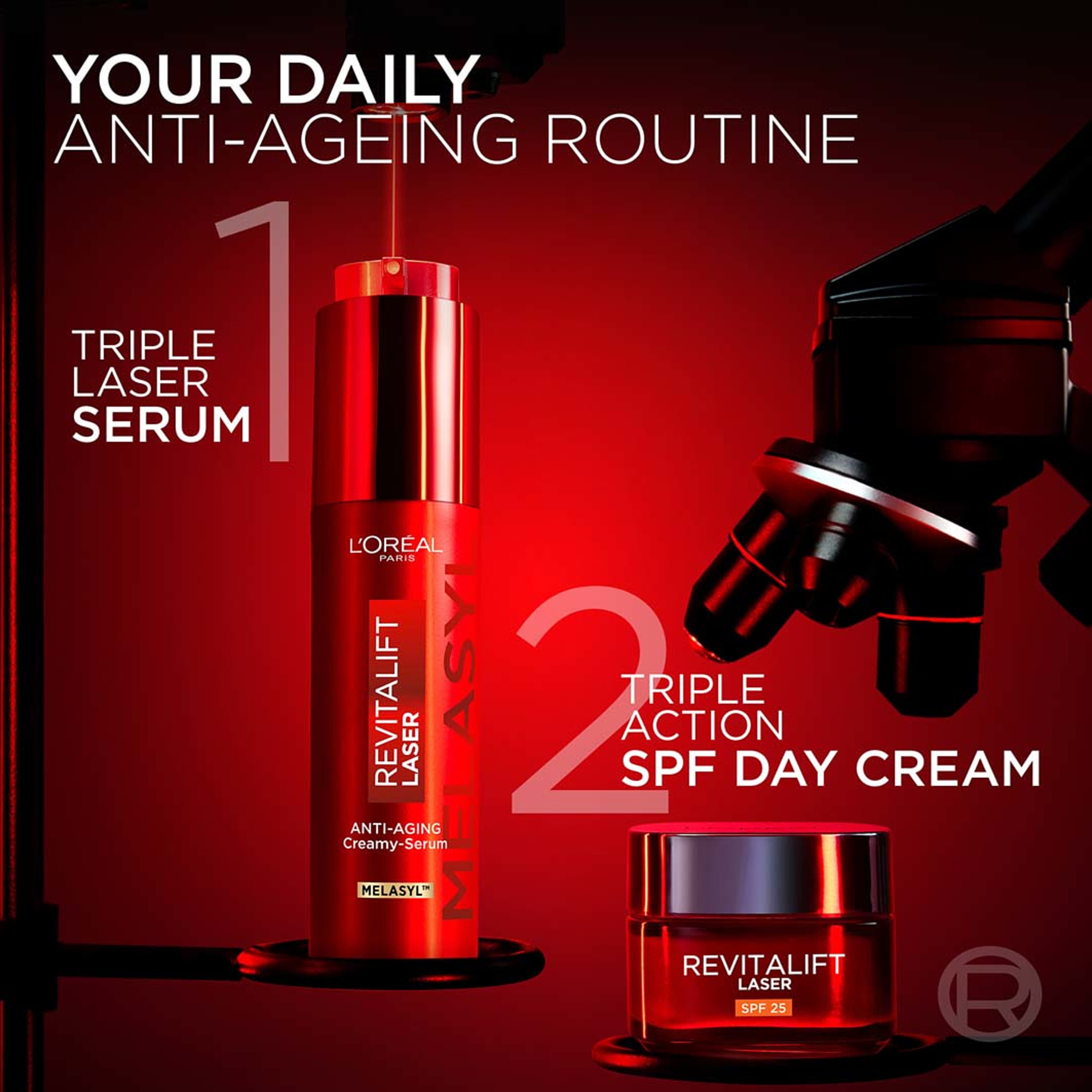 Revitalift Laser Triple Laser Anti-Ageing Creamy-Serum, från L'Oréal Paris. Klicka för att öppna bilden i stort format