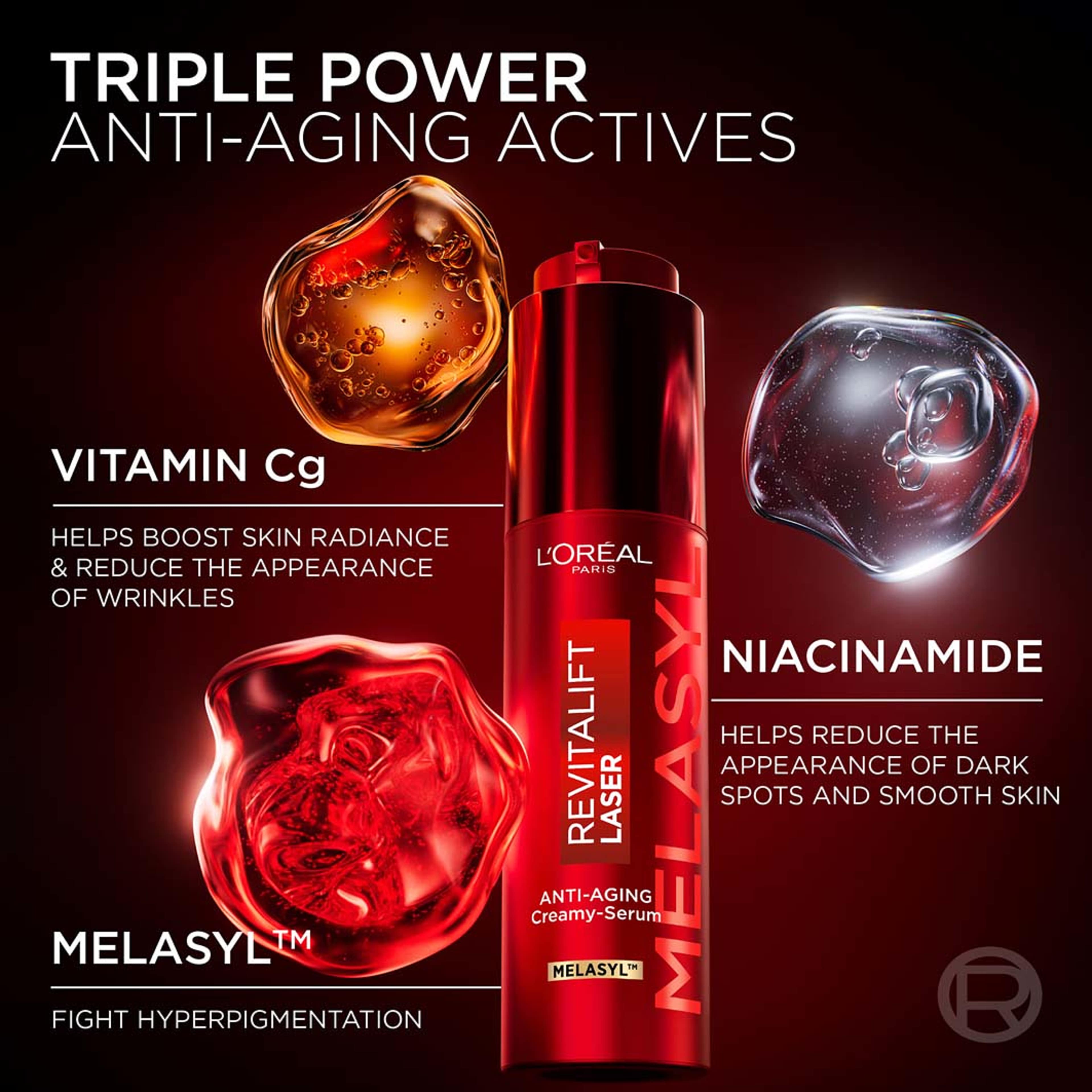 Revitalift Laser Triple Laser Anti-Ageing Creamy-Serum, från L'Oréal Paris. Klicka för att öppna bilden i stort format