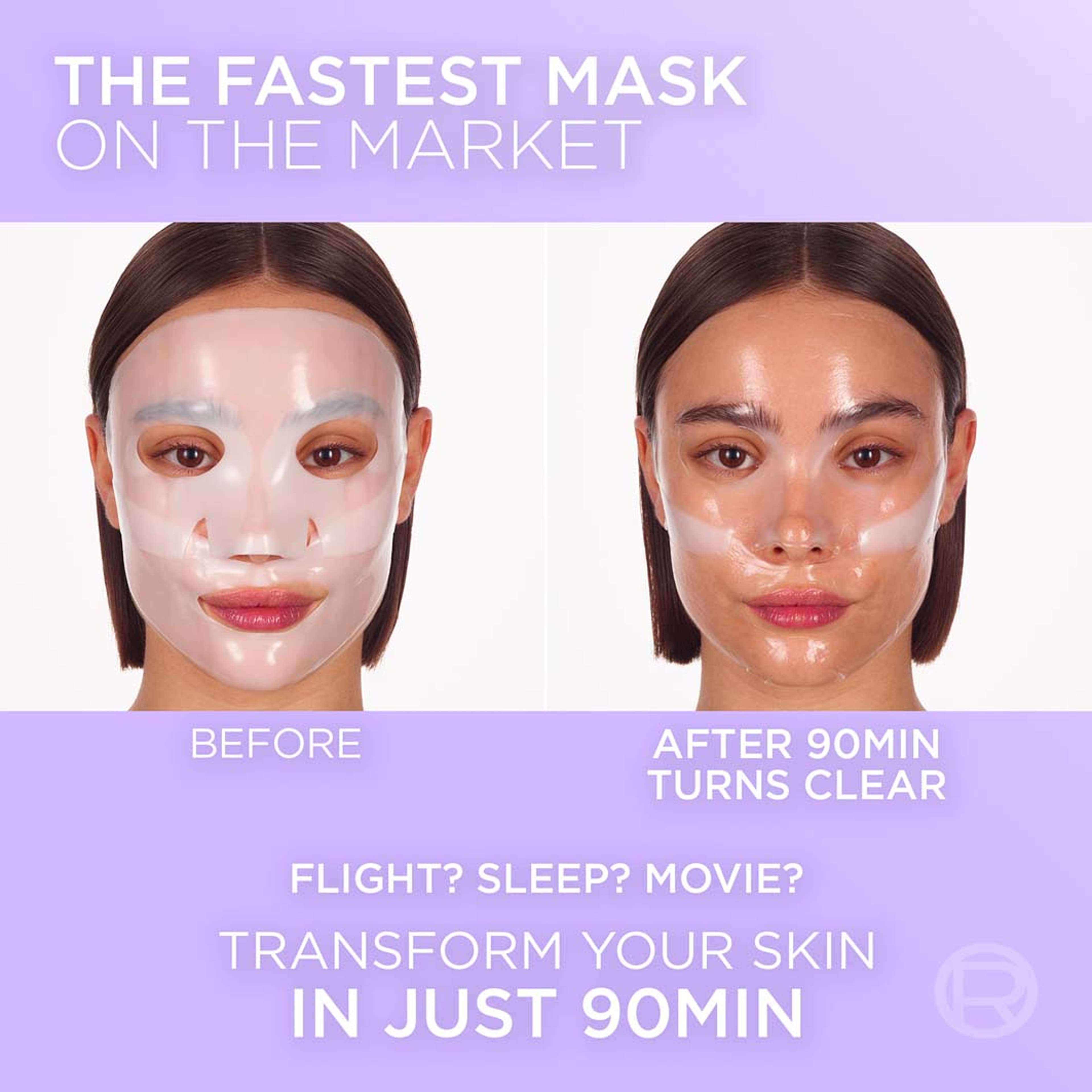 Revitalift Filler Glass Skin Tissuemask, från L'Oréal Paris. Klicka för att öppna bilden i stort format