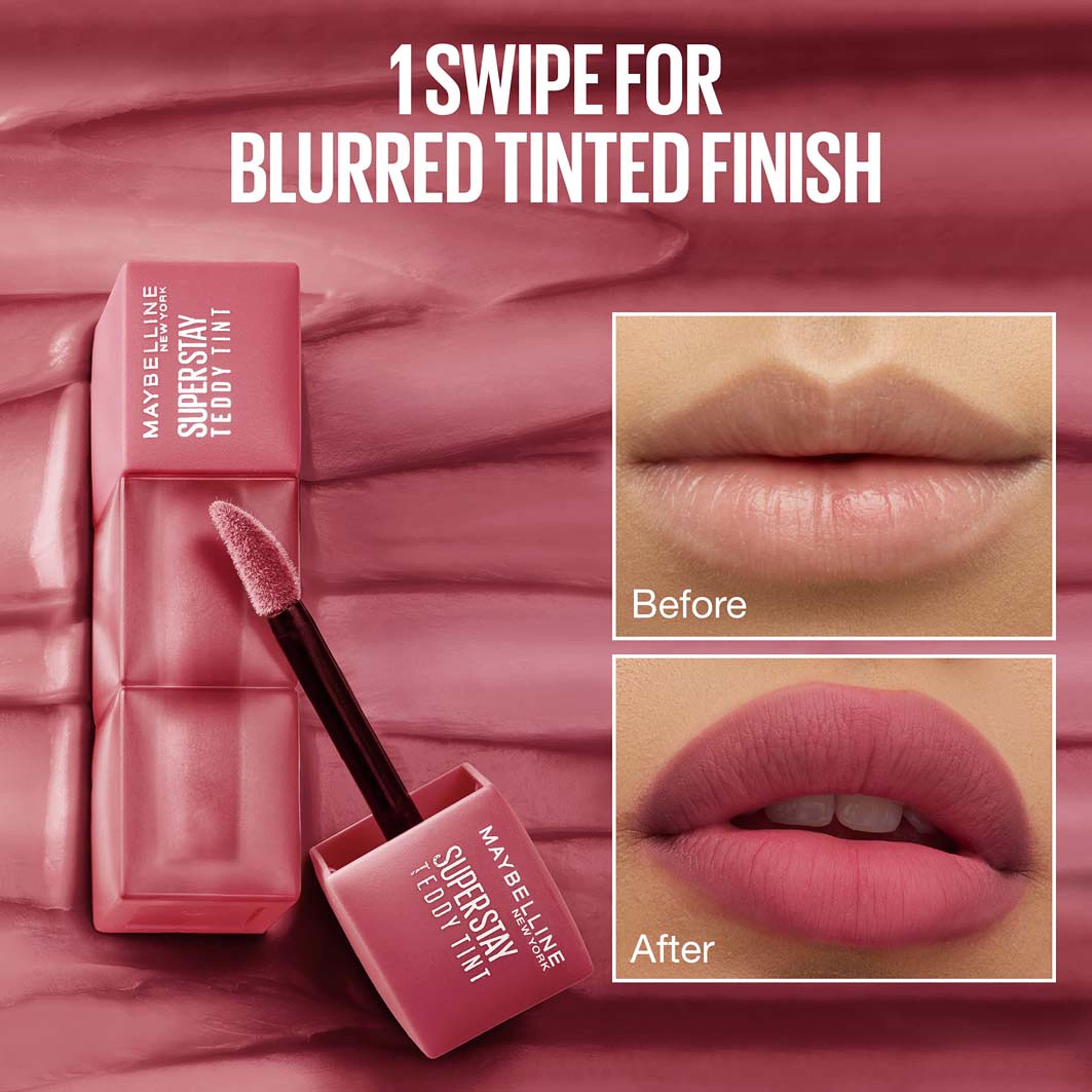 Super Stay Teddy Tint Liquid Lipstick, från Maybelline, i färgen Velvet Chocker. Klicka för att öppna bilden i stort format