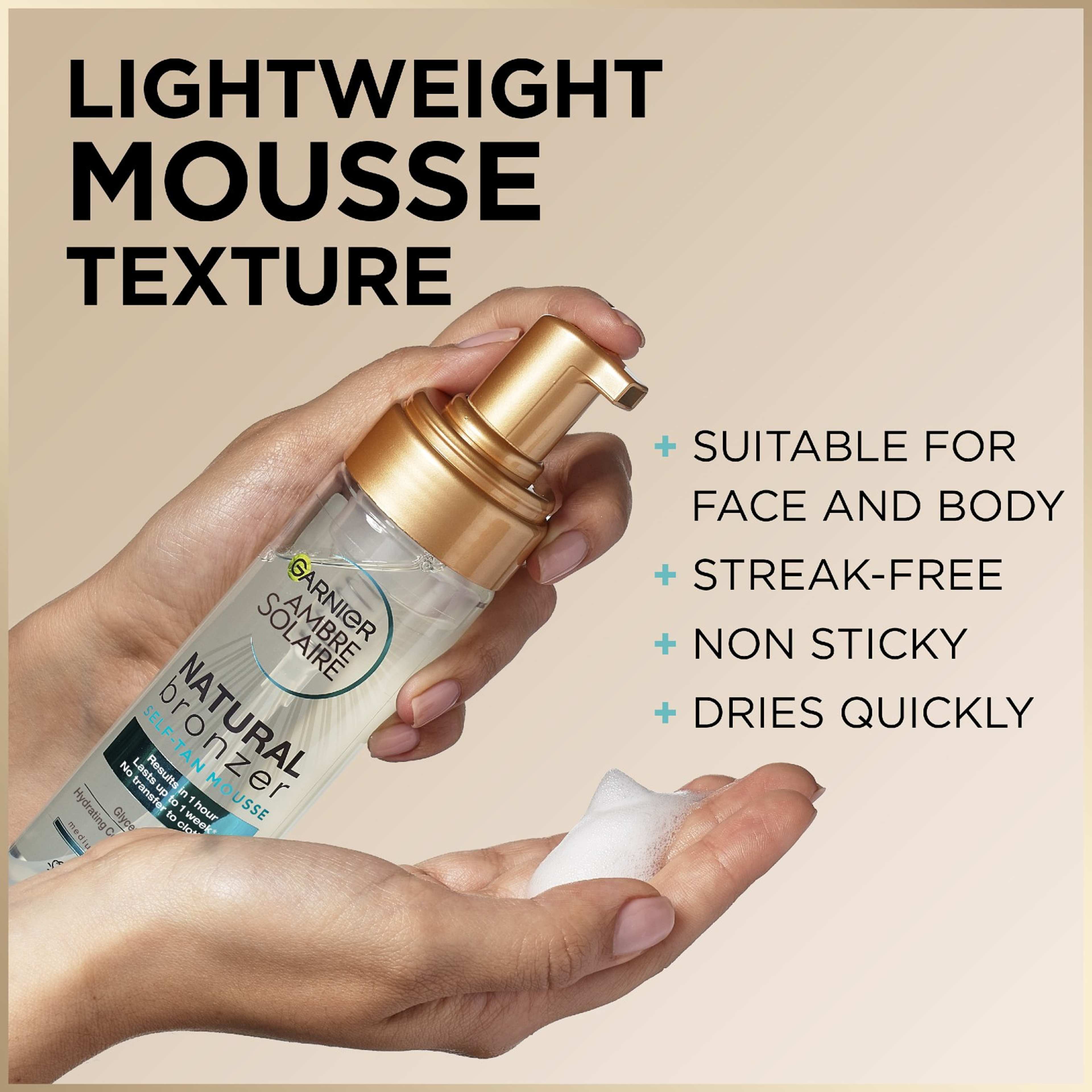 Ambre Solaire Natural Bronzer Self Tan Mousse, från Garnier. Klicka för att öppna bilden i stort format