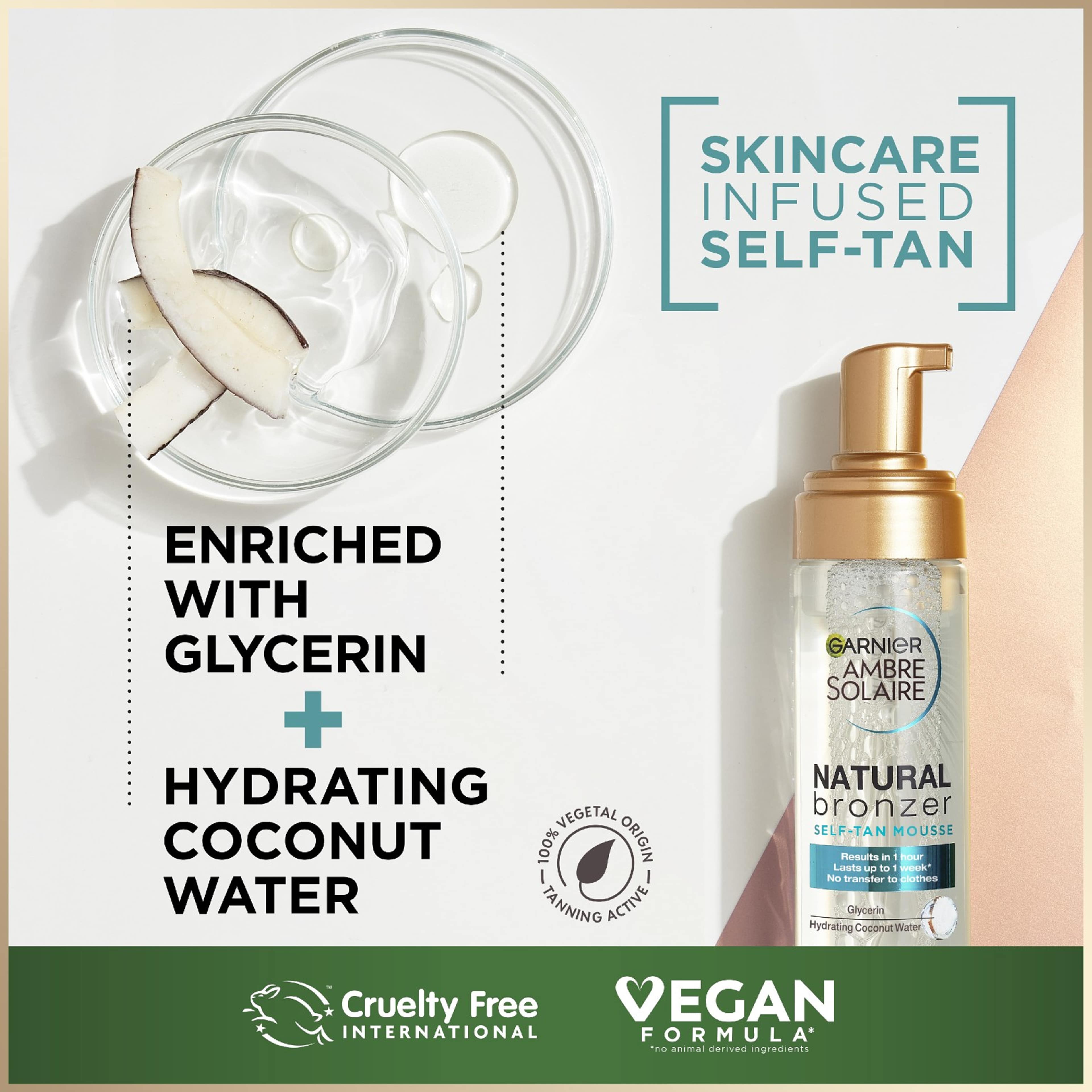 Ambre Solaire Natural Bronzer Self Tan Mousse, från Garnier. Klicka för att öppna bilden i stort format