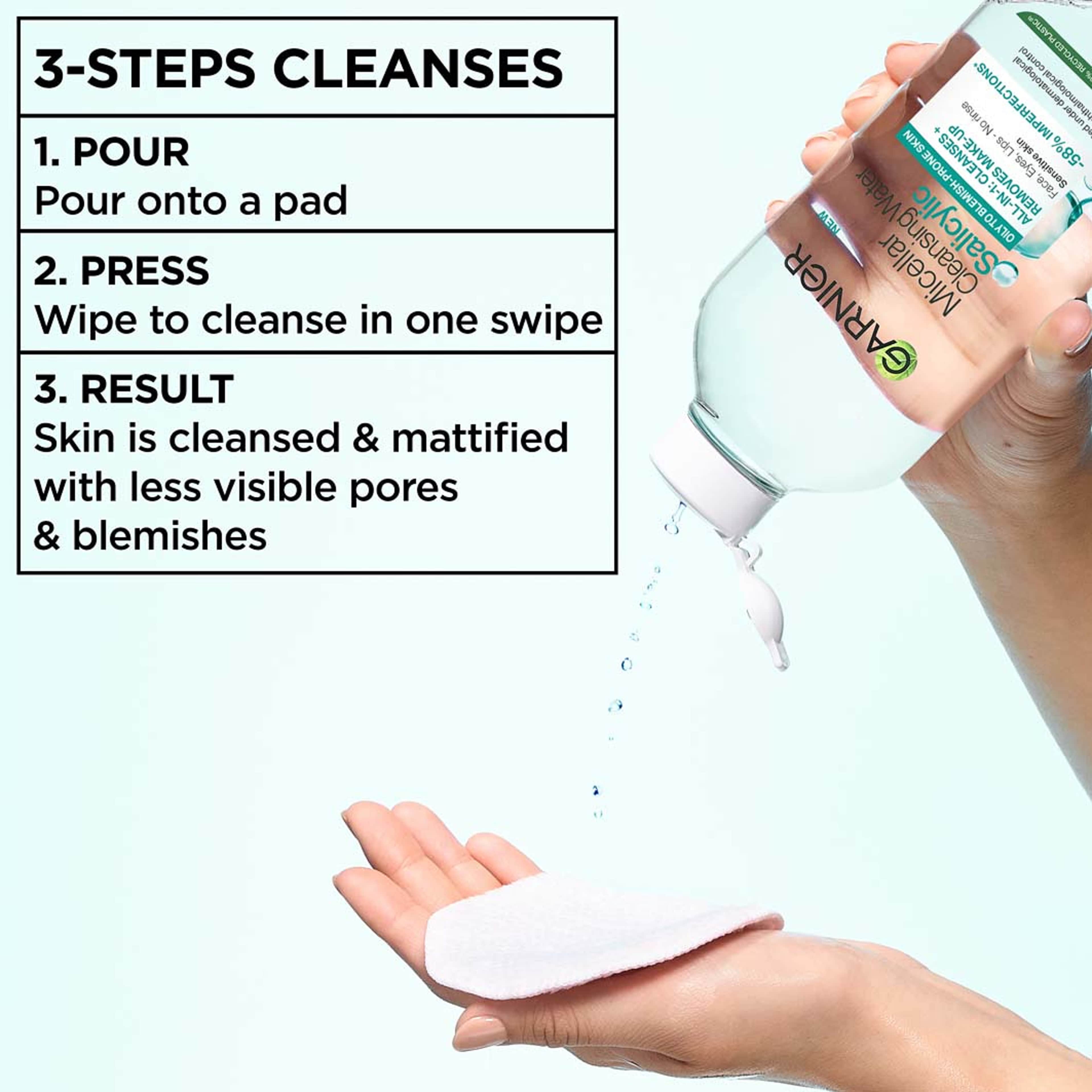 Micellar Cleansing Water Salicylic, från Garnier. Klicka för att öppna bilden i stort format
