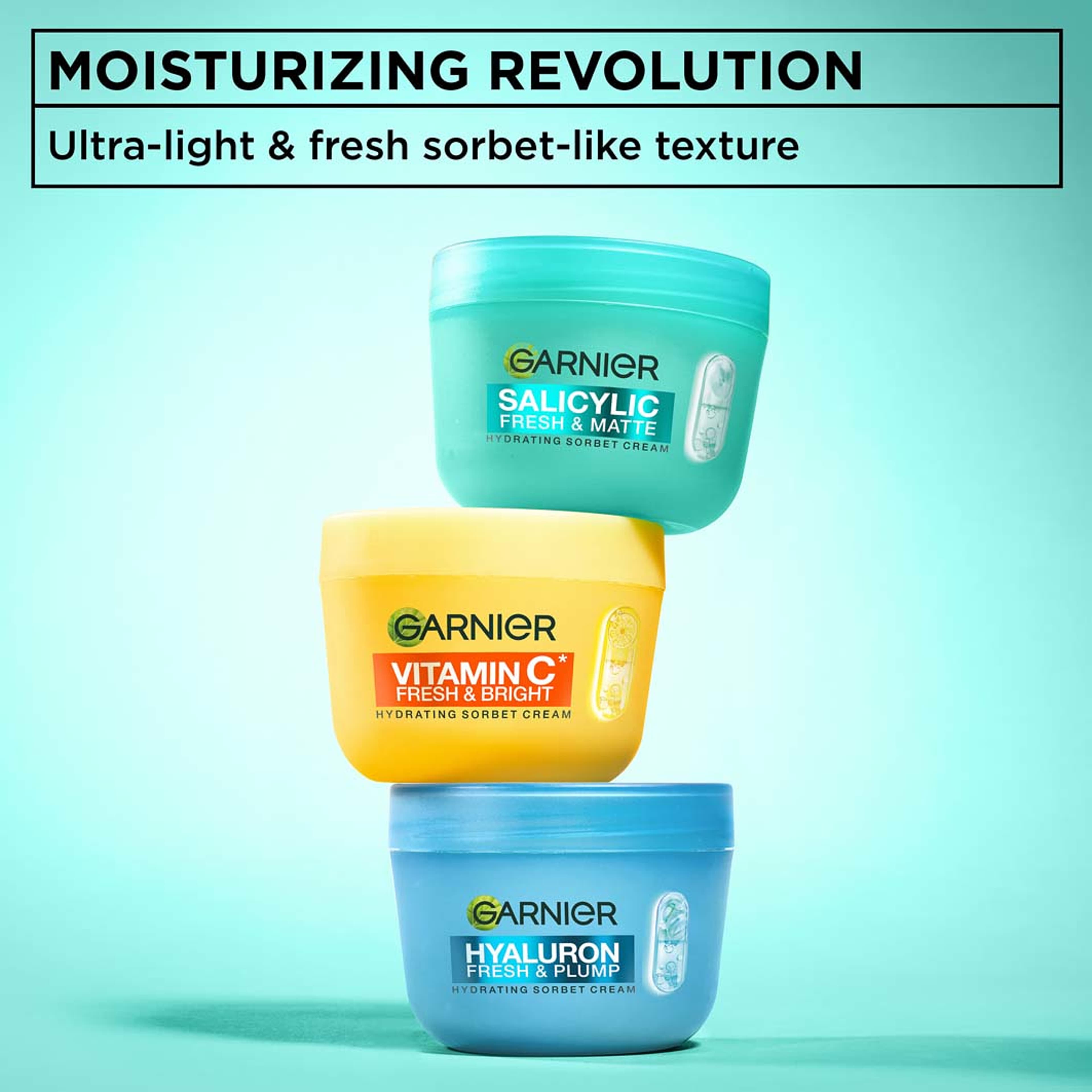 Salicylic Fresh & Matte Hydrating Sorbet Cream, från Garnier. Klicka för att öppna bilden i stort format