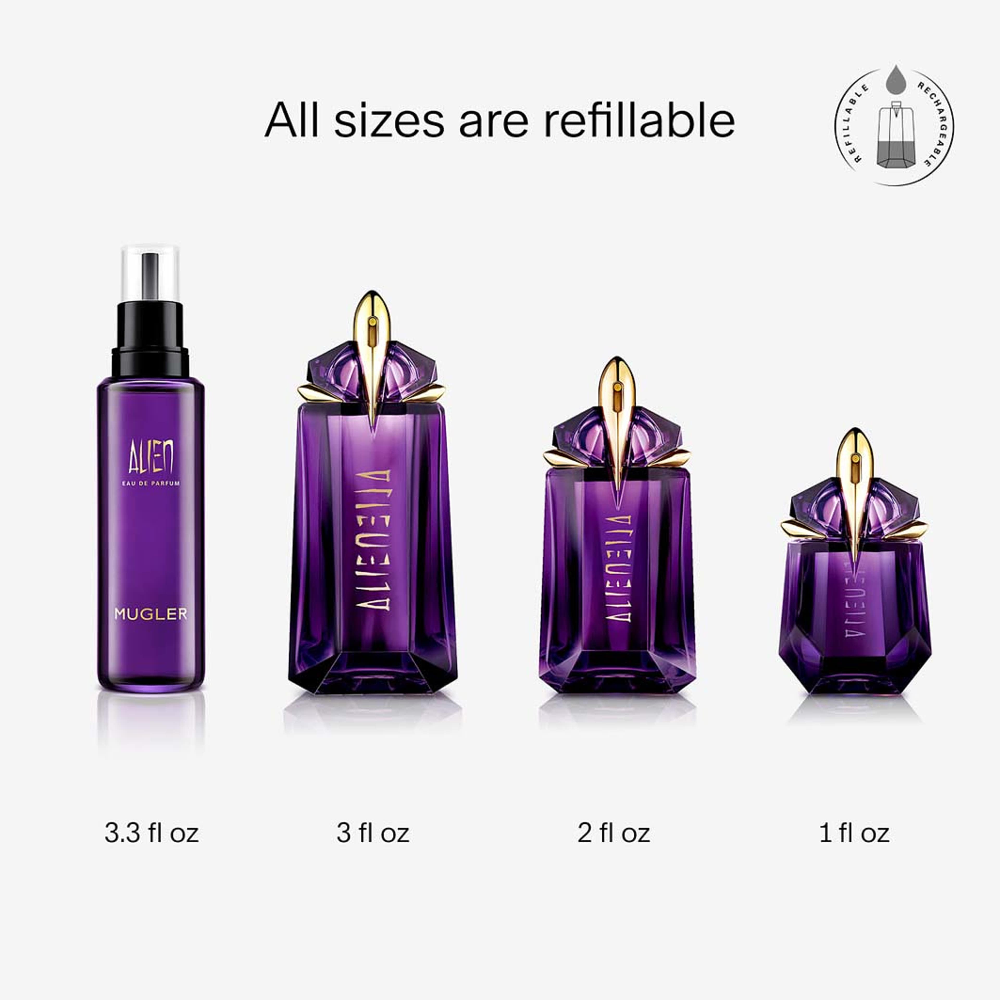 Alien EdP Refillable Bottle Spray, från MUGLER. Klicka för att öppna bilden i stort format
