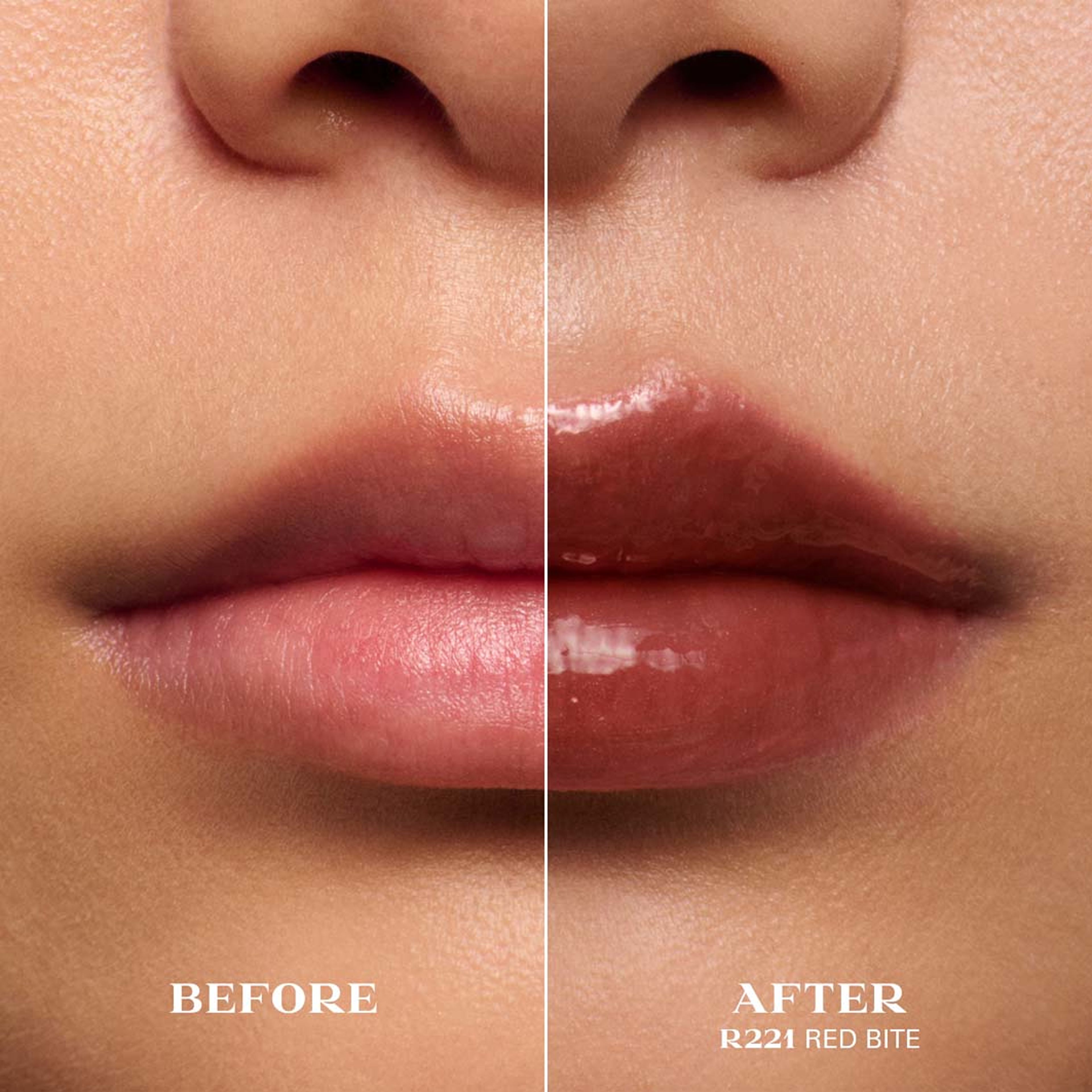 Reflection Glossy Liquid Balm, från Prada, i färgen R221 Redbite. Klicka för att öppna bilden i stort format