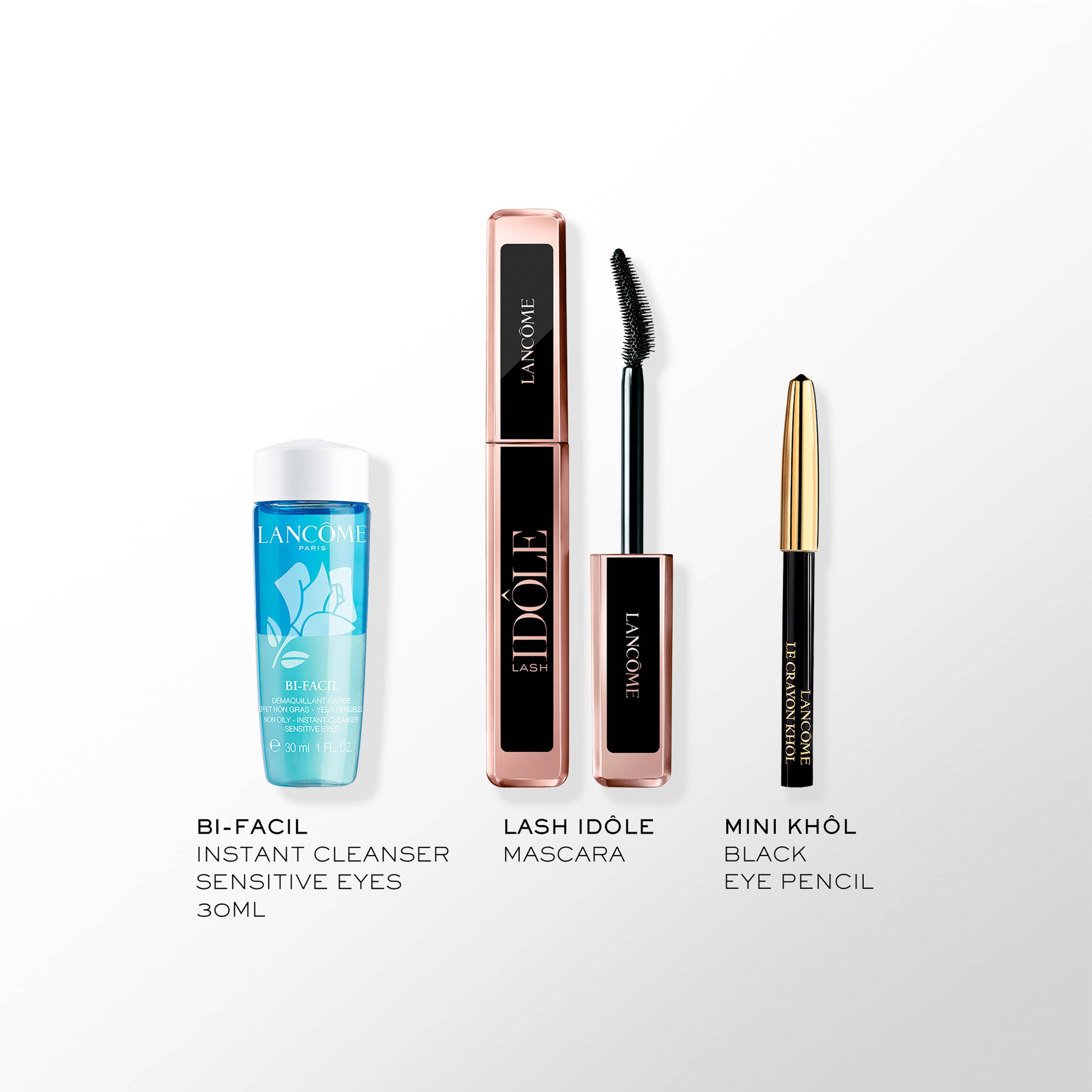 Lash Idole + MINI KHOL + BI FACIL Holiday Set 2025, från Lancôme.