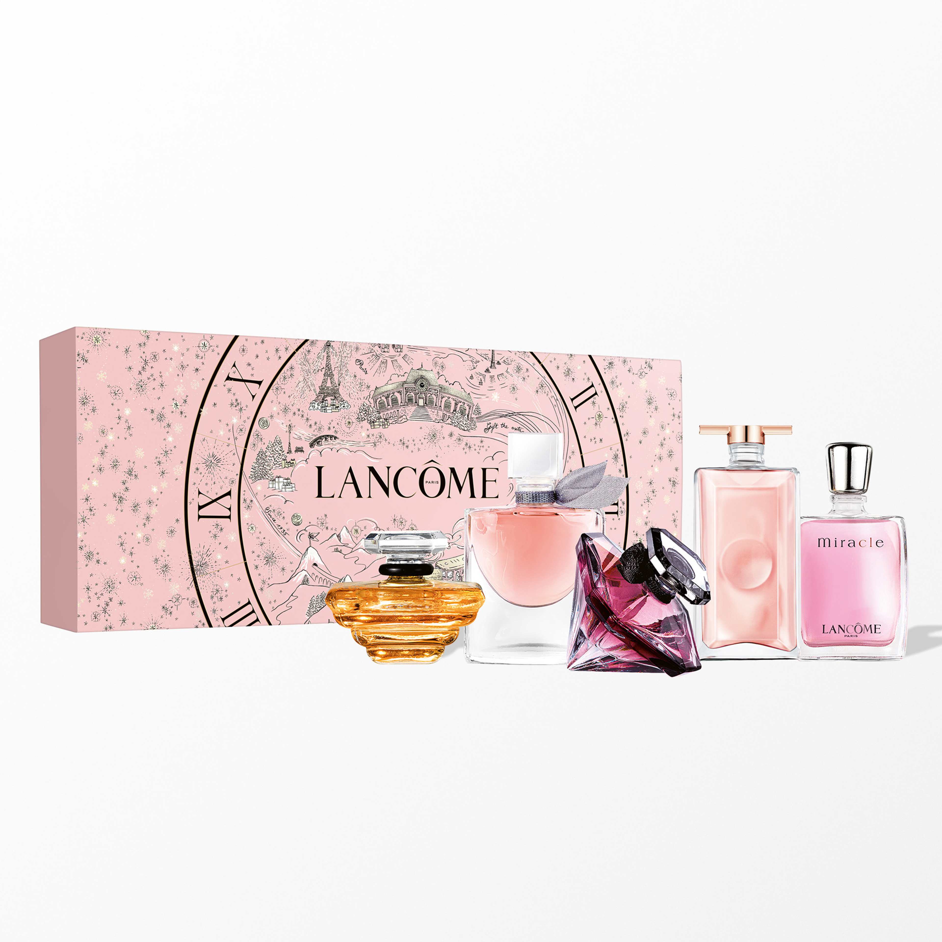 Minis LVEB+ID+TR+LNT+MIR Holiday Set 2025, från Lancôme. Klicka för att öppna bilden i stort format