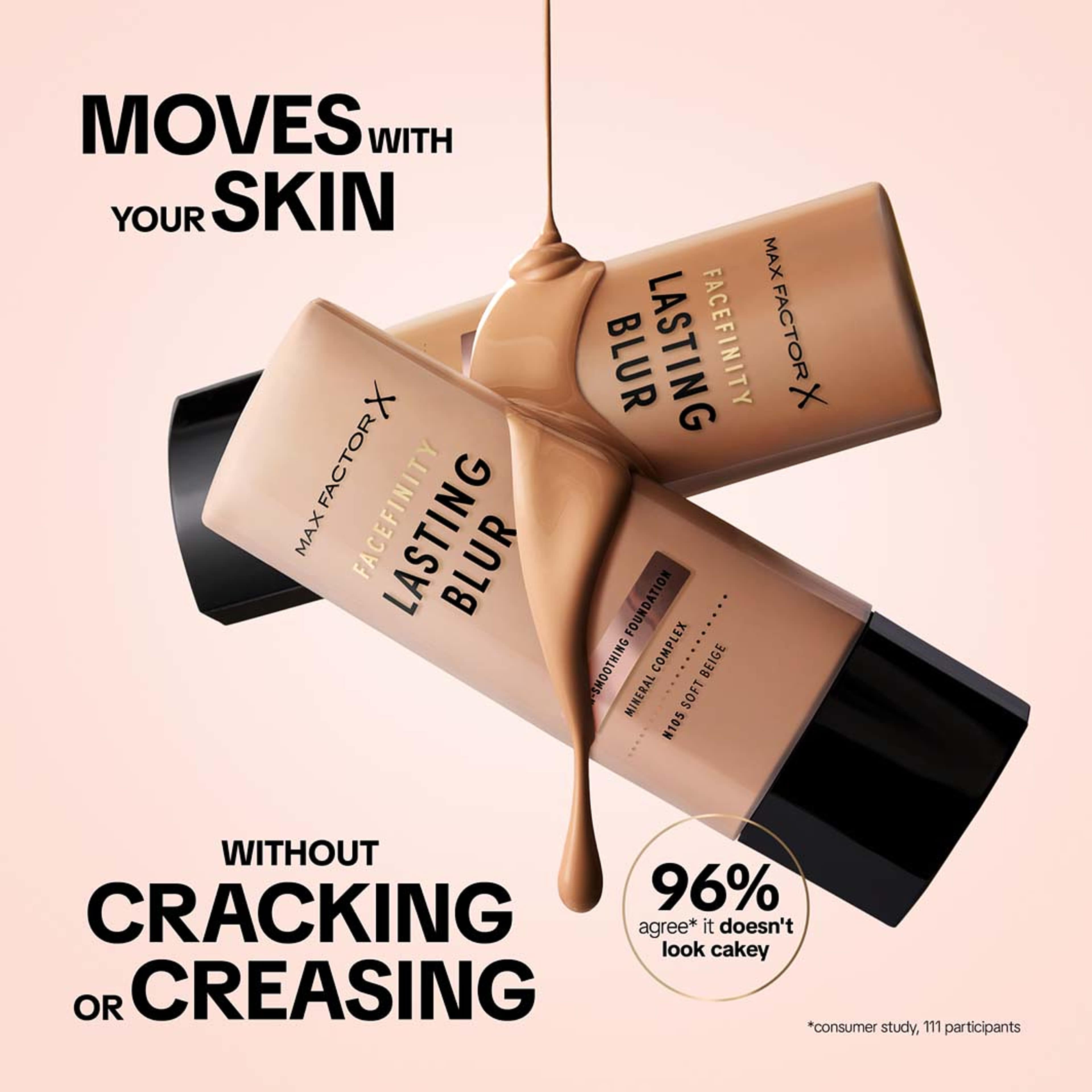 Facefinity Lasting Blur Foundation, från Max Factor, i färgen Ivory. Klicka för att öppna bilden i stort format