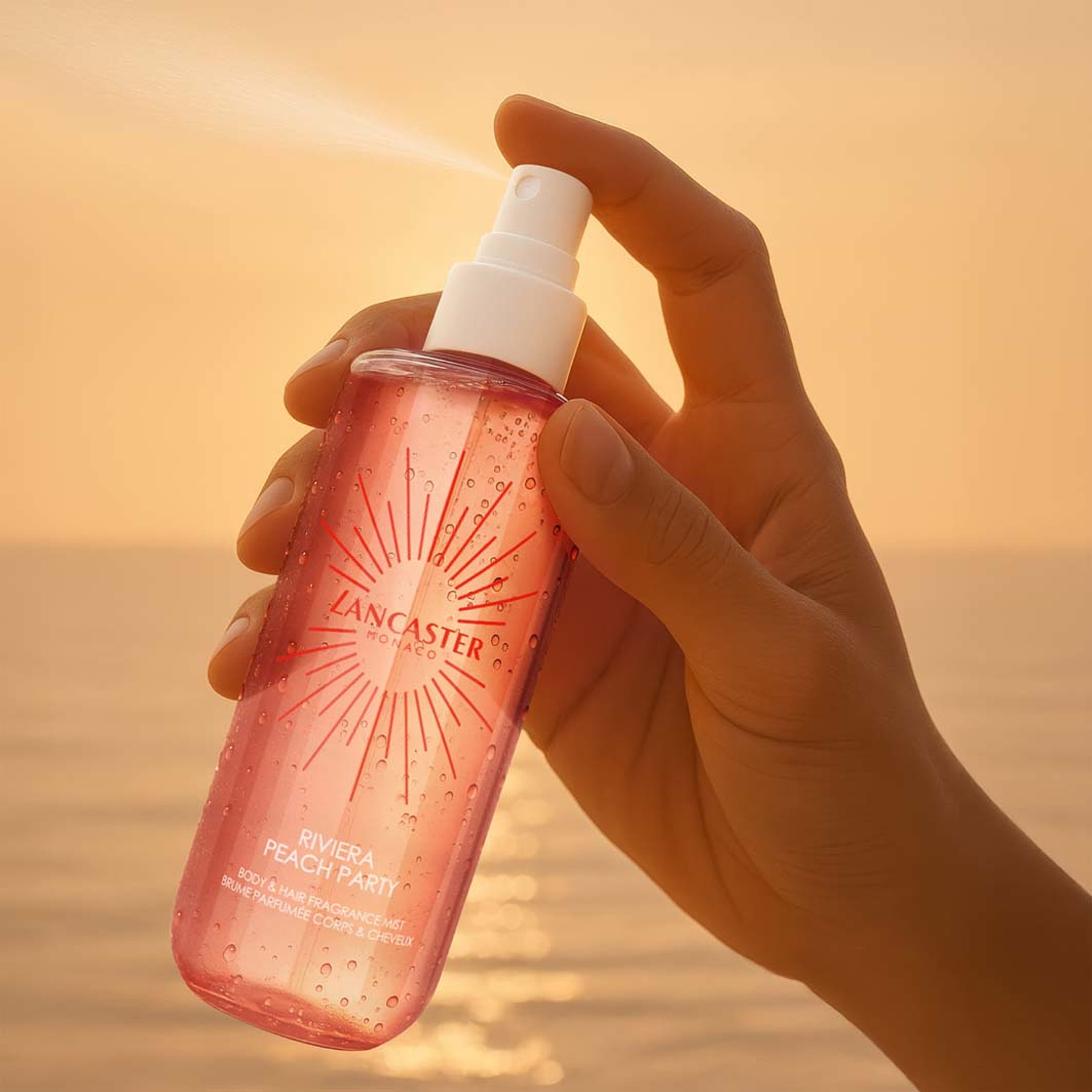Hair and Body Mist Riviera Peach Party, från Lancaster. Klicka för att öppna bilden i stort format