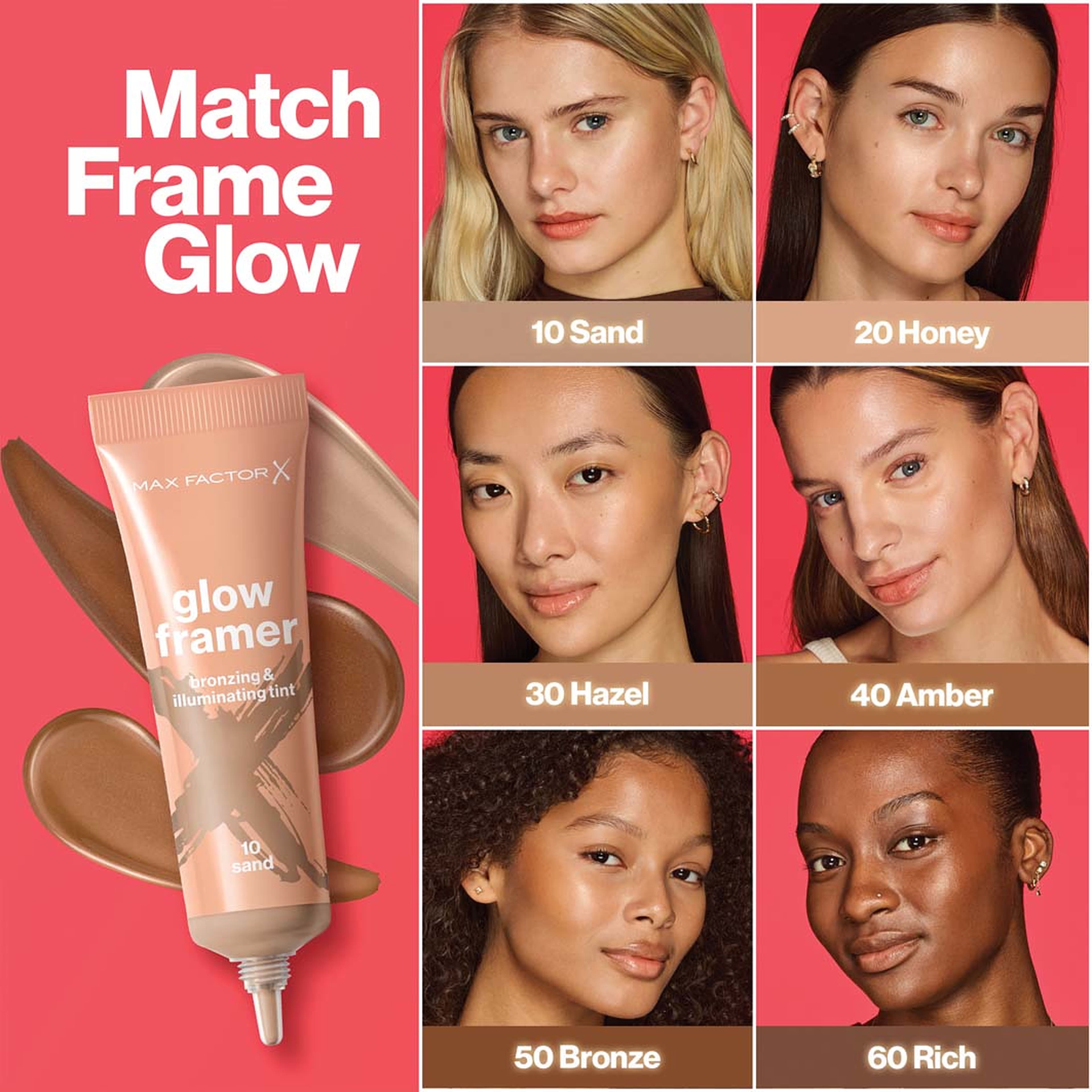 Glow Framer Skin Tint, från Max Factor, i färgen 10 Sand. Klicka för att öppna bilden i stort format