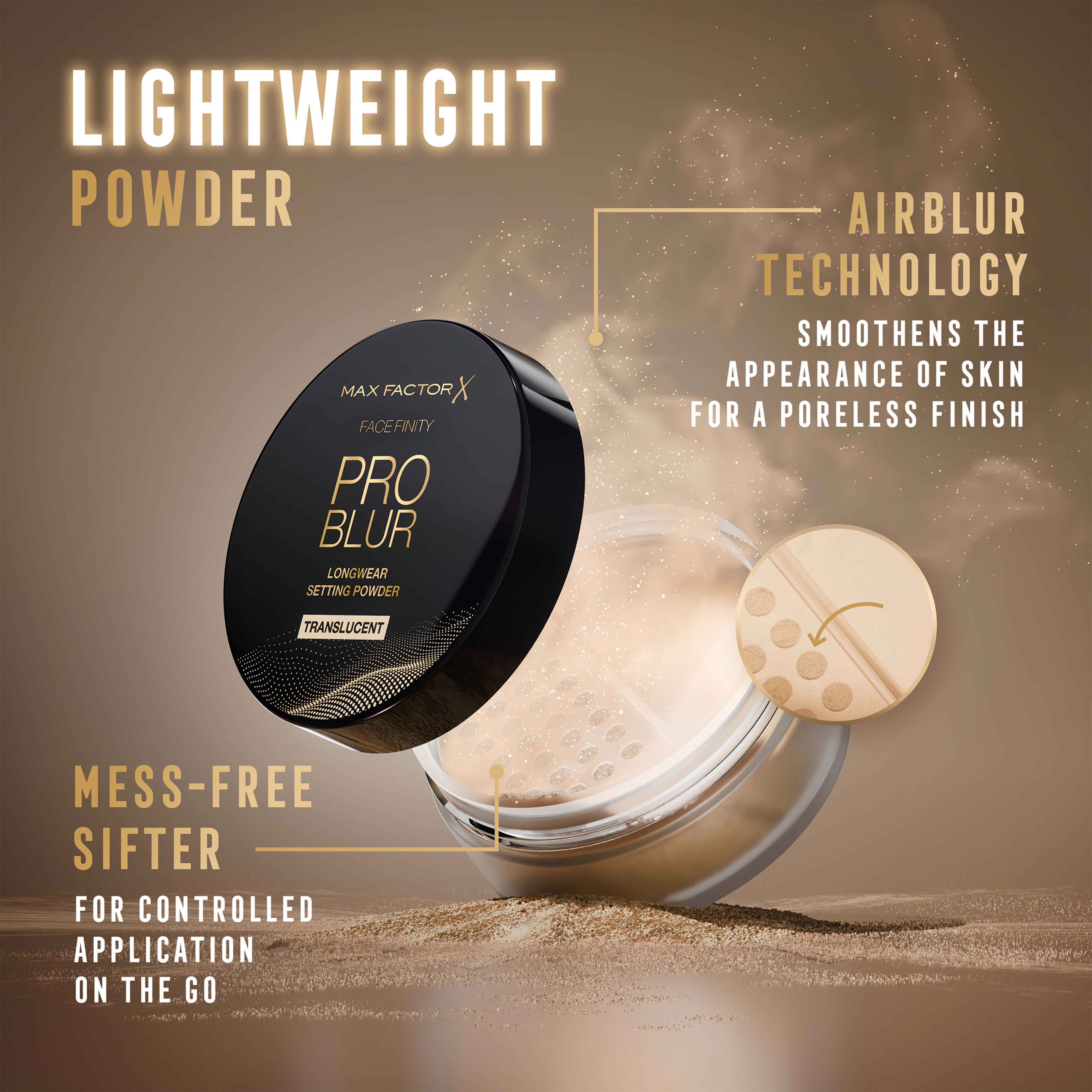 Facefinity Pro Blur Loose Powder, från Max Factor, i färgen Rosy Silk. Klicka för att öppna bilden i stort format