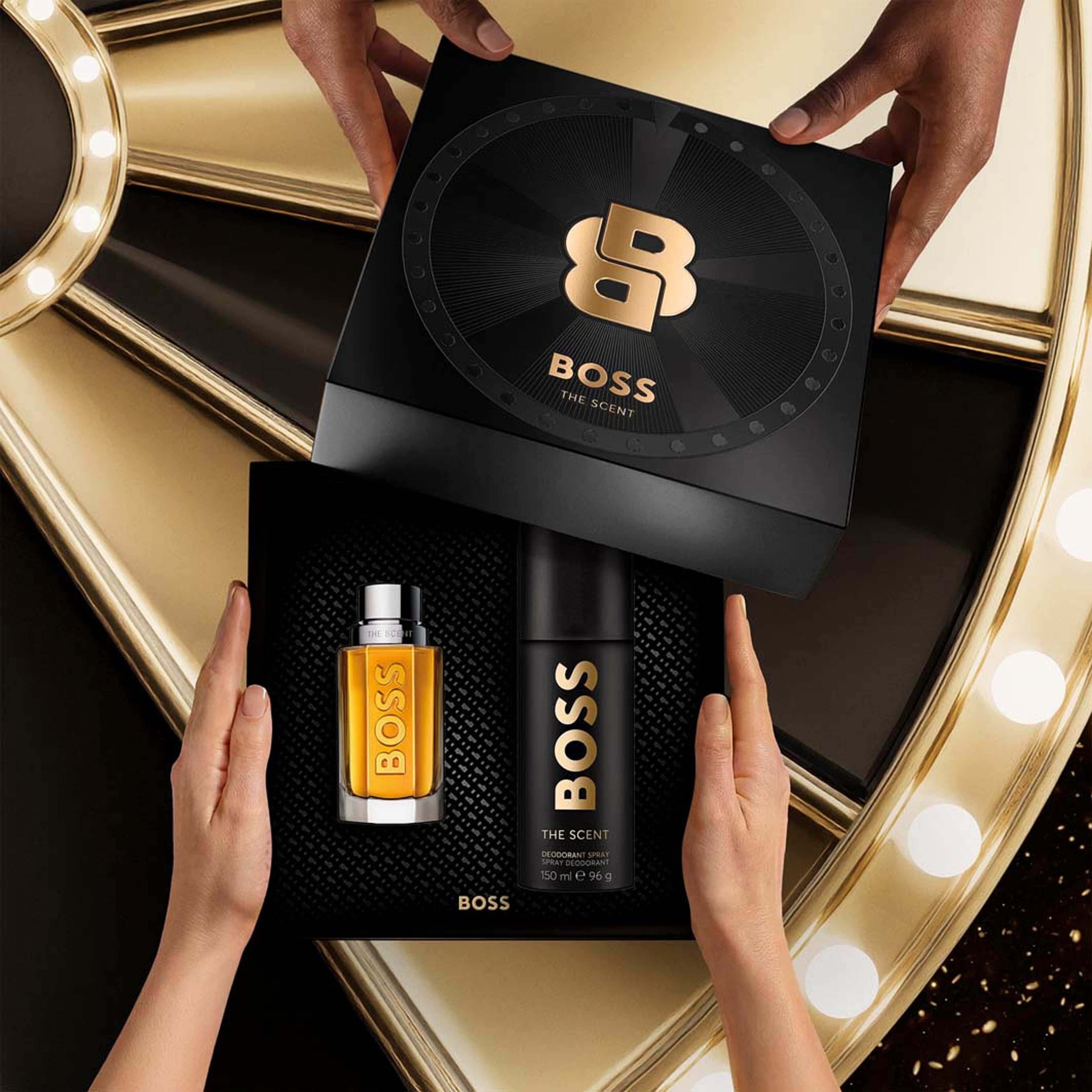 Gift Set The Scent EdT 50 ml + Deo Spray 150 ml, från HUGO BOSS. Klicka för att öppna bilden i stort format