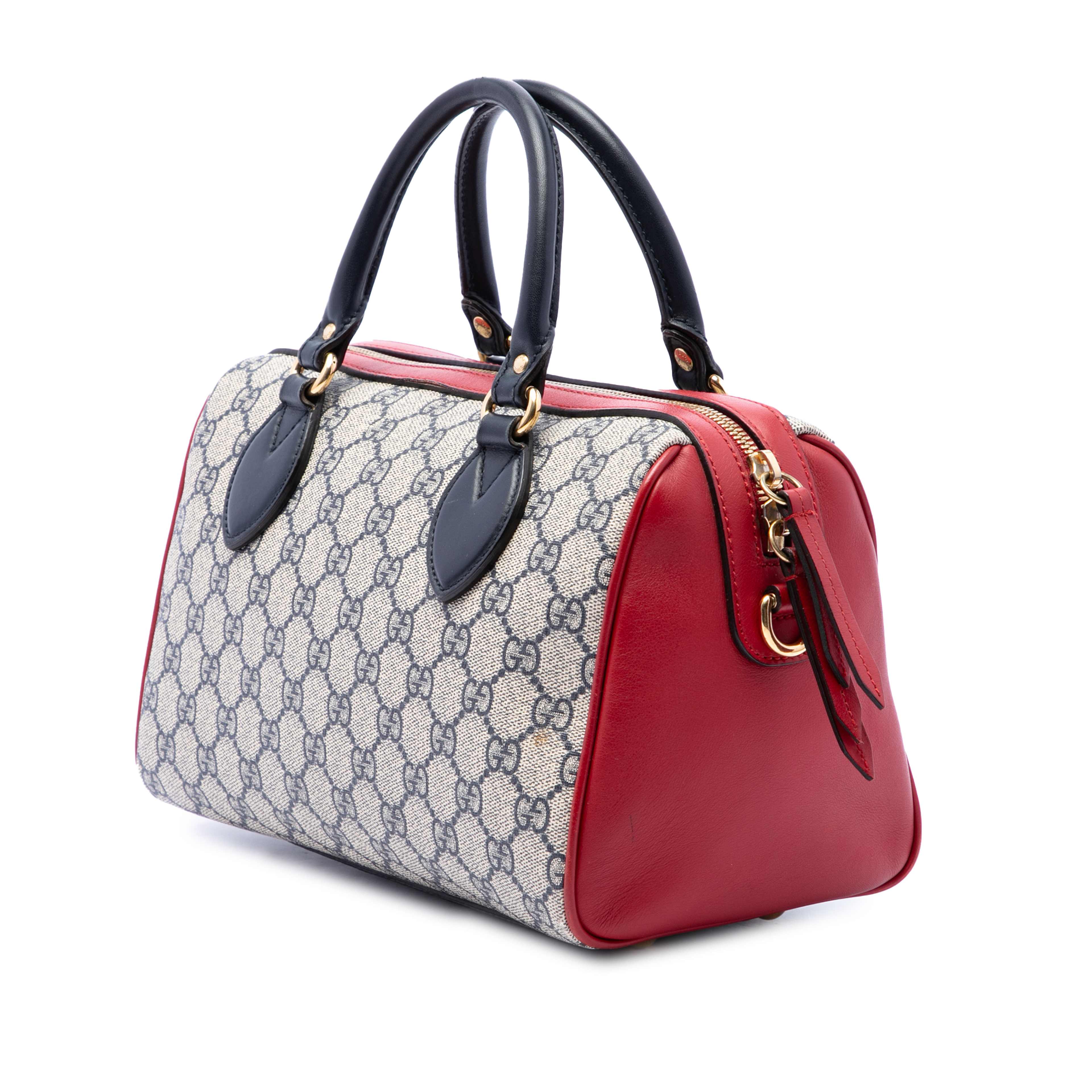 Gucci Small Gg Supreme Boston Bag, från Luxclusif, i färgen beige. Klicka för att öppna bilden i stort format