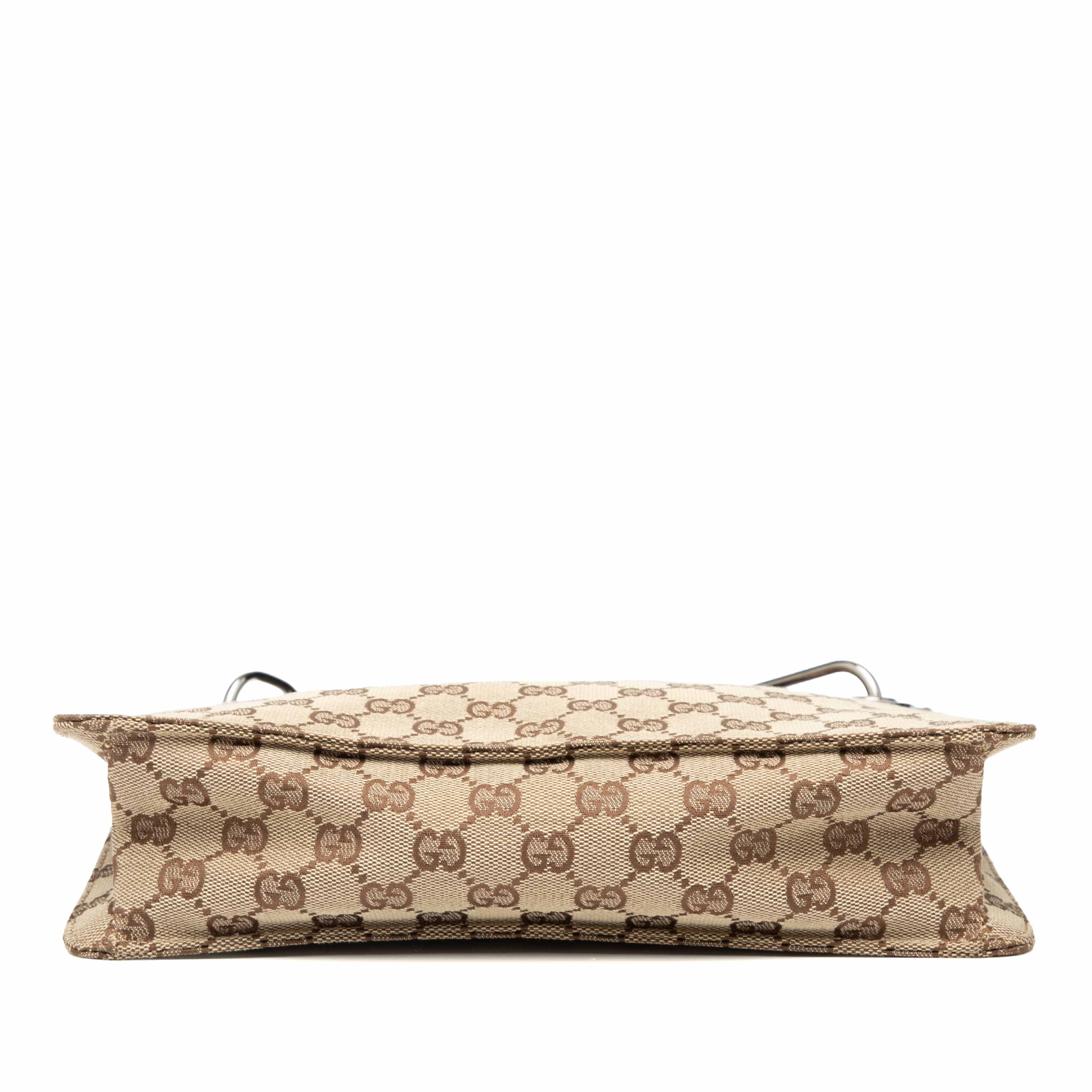 Gucci Gg Canvas Eclipse Crossbody, från Luxclusif, i färgen beige. Klicka för att öppna bilden i stort format