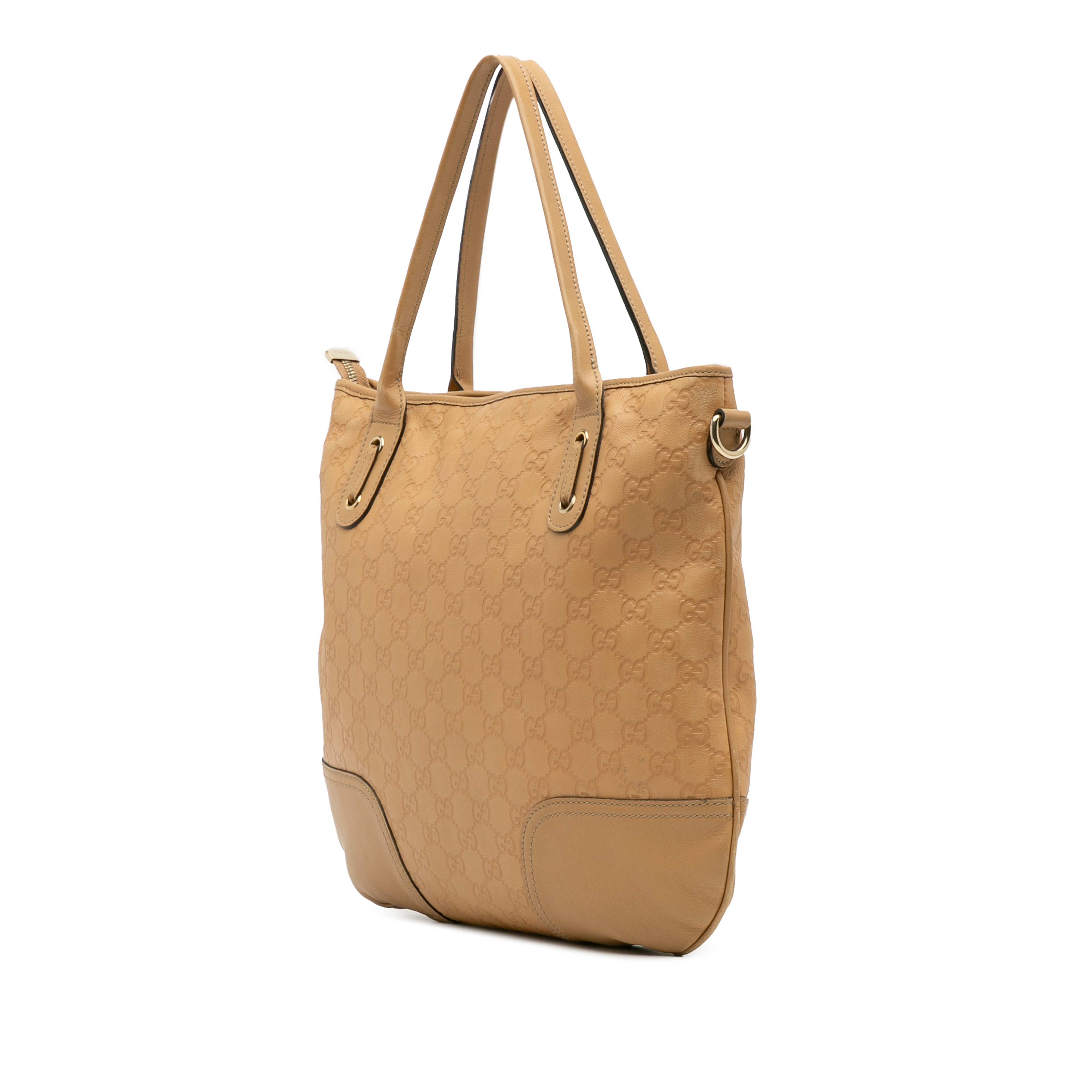 Gucci Guccissima Princy Satchel, från Luxclusif, i färgen light brown. Klicka för att öppna bilden i stort format