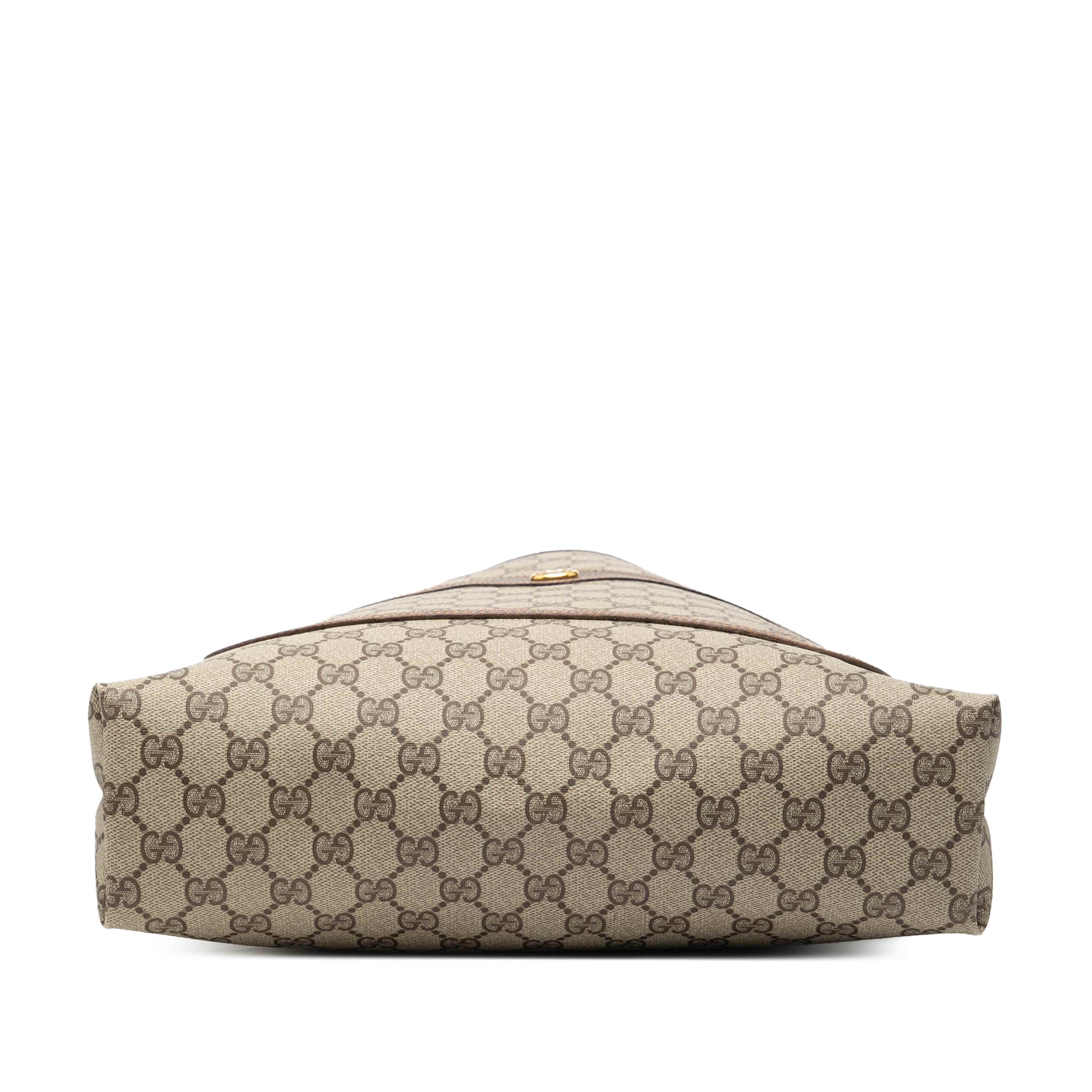 Gucci Gg Supreme Web Tote, från Luxclusif, i färgen beige. Klicka för att öppna bilden i stort format