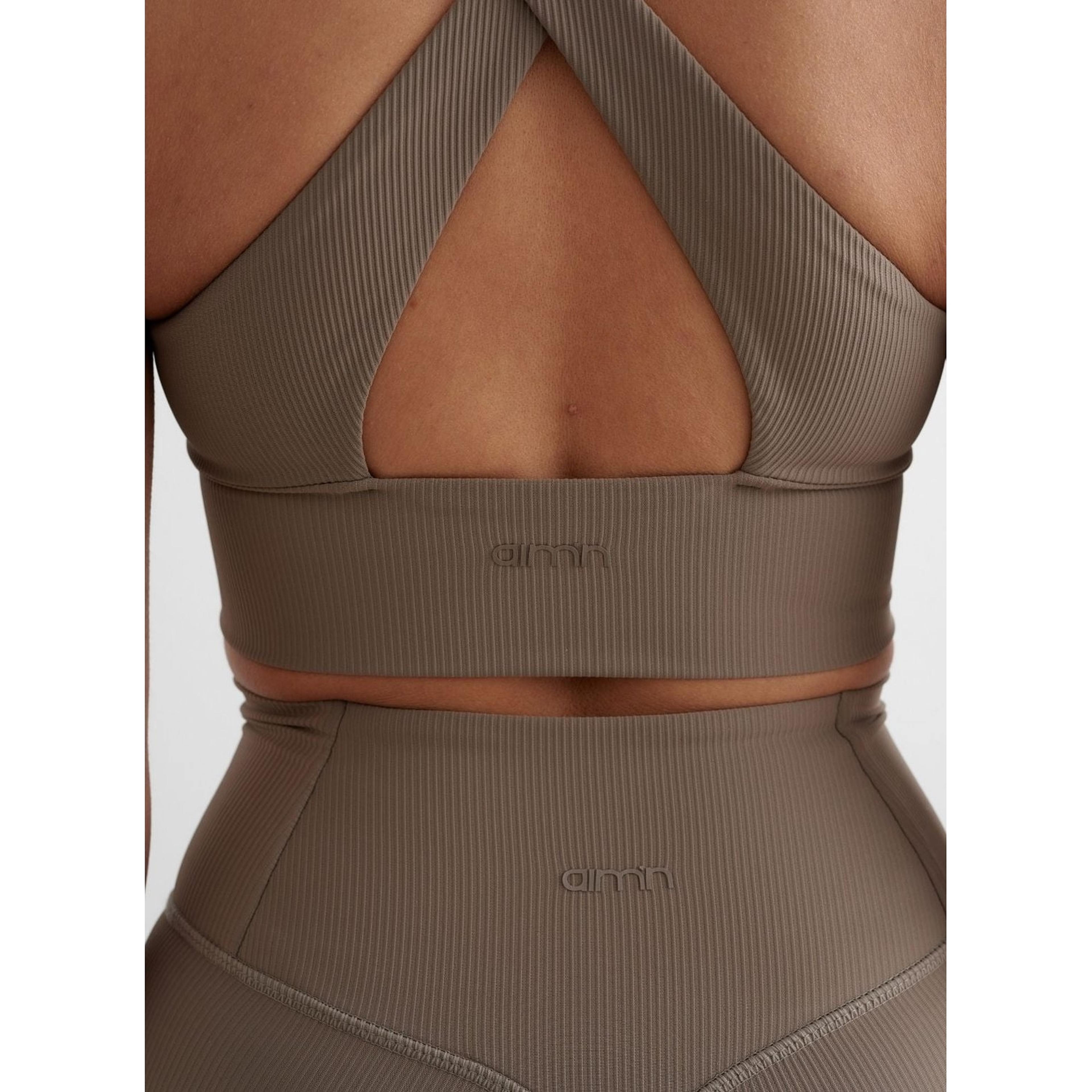 Ribbed Performance Zipped Bra