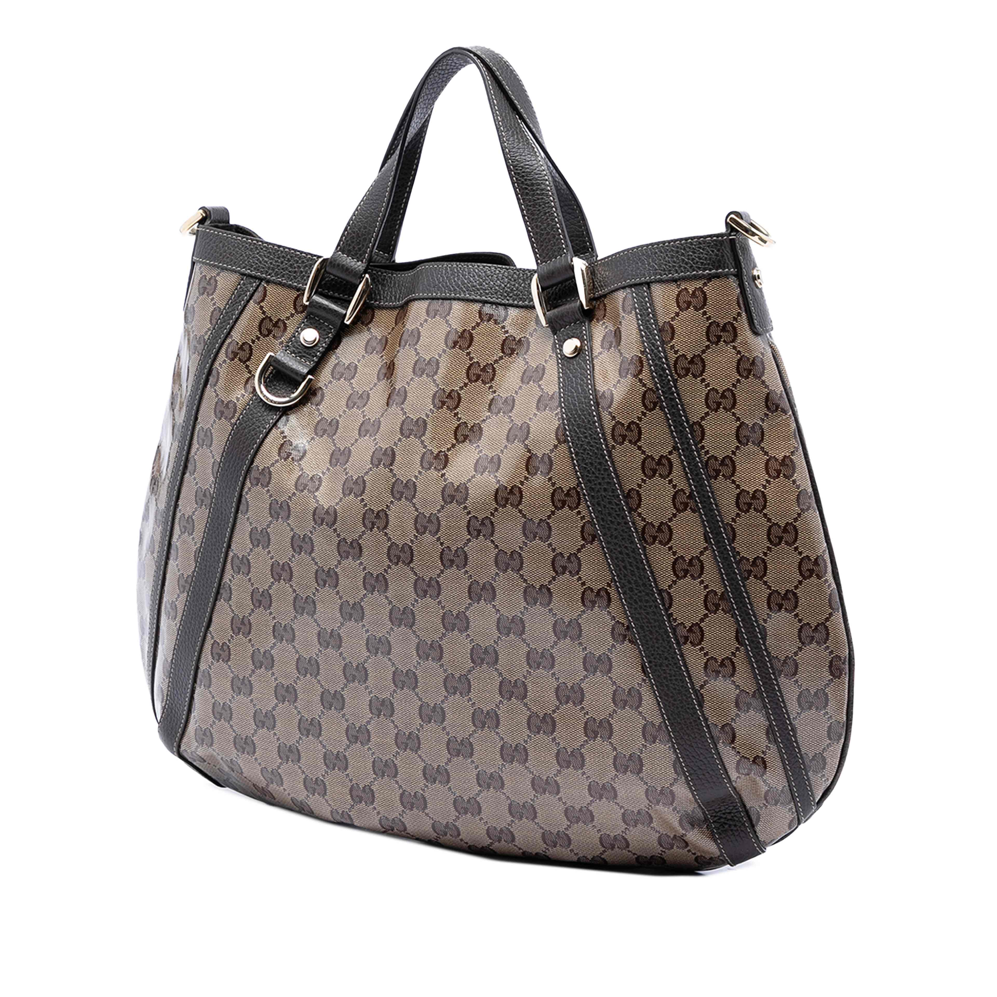 Gucci Gg Crystal Abbey D Ring Convertible Tote, från Luxclusif, i färgen beige. Klicka för att öppna bilden i stort format