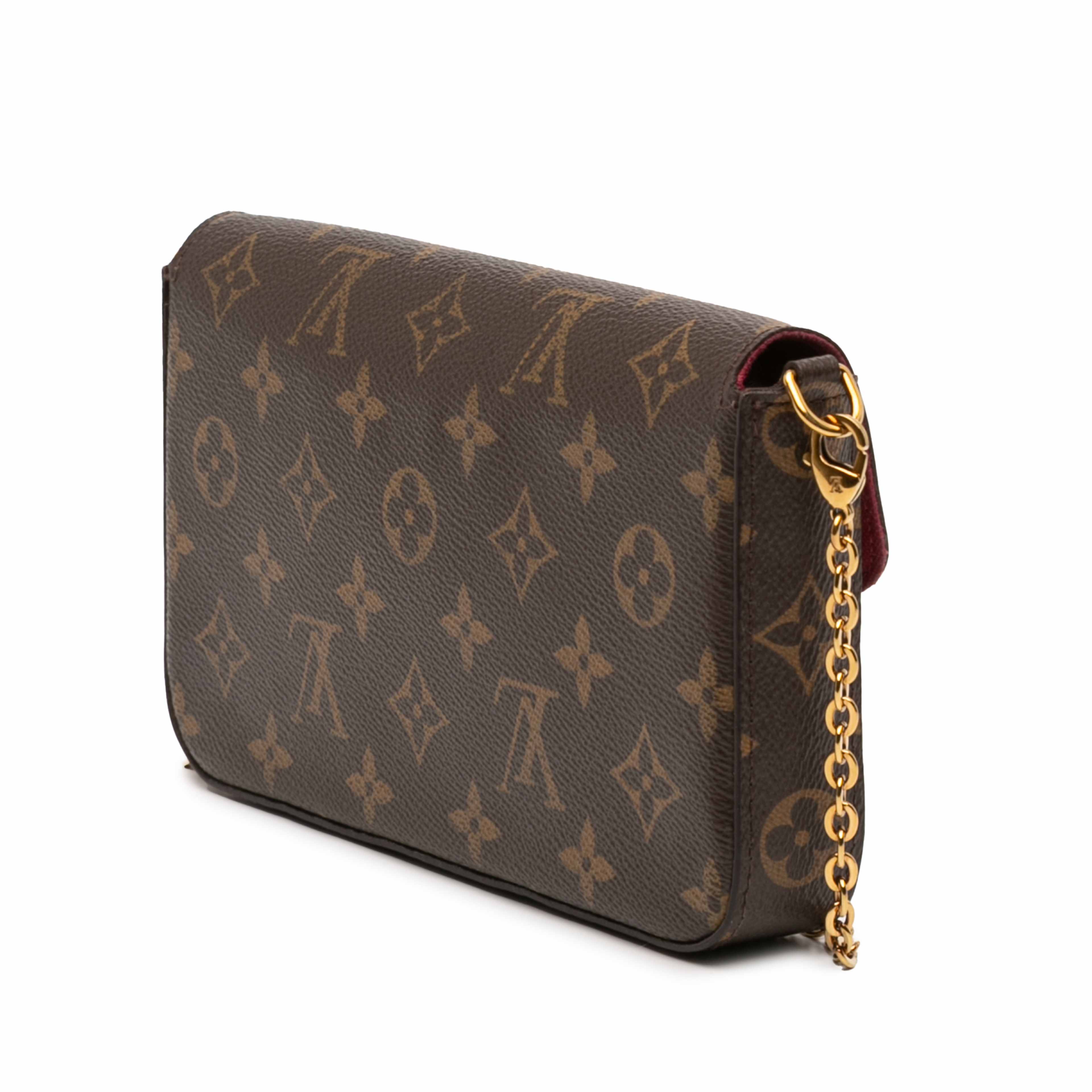 Louis Vuitton Monogram Pochette Felicie, från Luxclusif, i färgen brun. Klicka för att öppna bilden i stort format