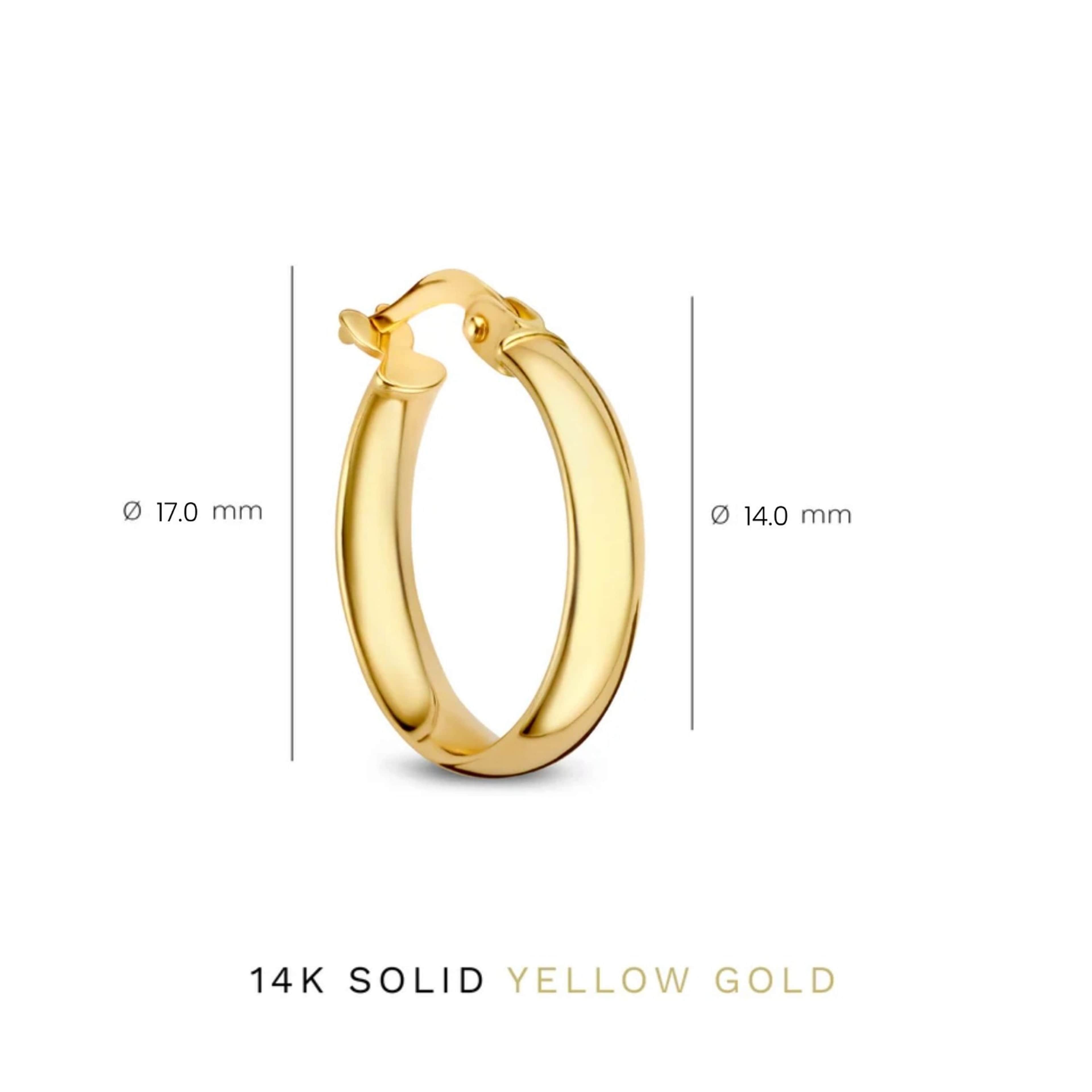 Rivoli 14 Karat Guld Creoler, från Isabel Bernard, i färgen guld. Klicka för att öppna bilden i stort format