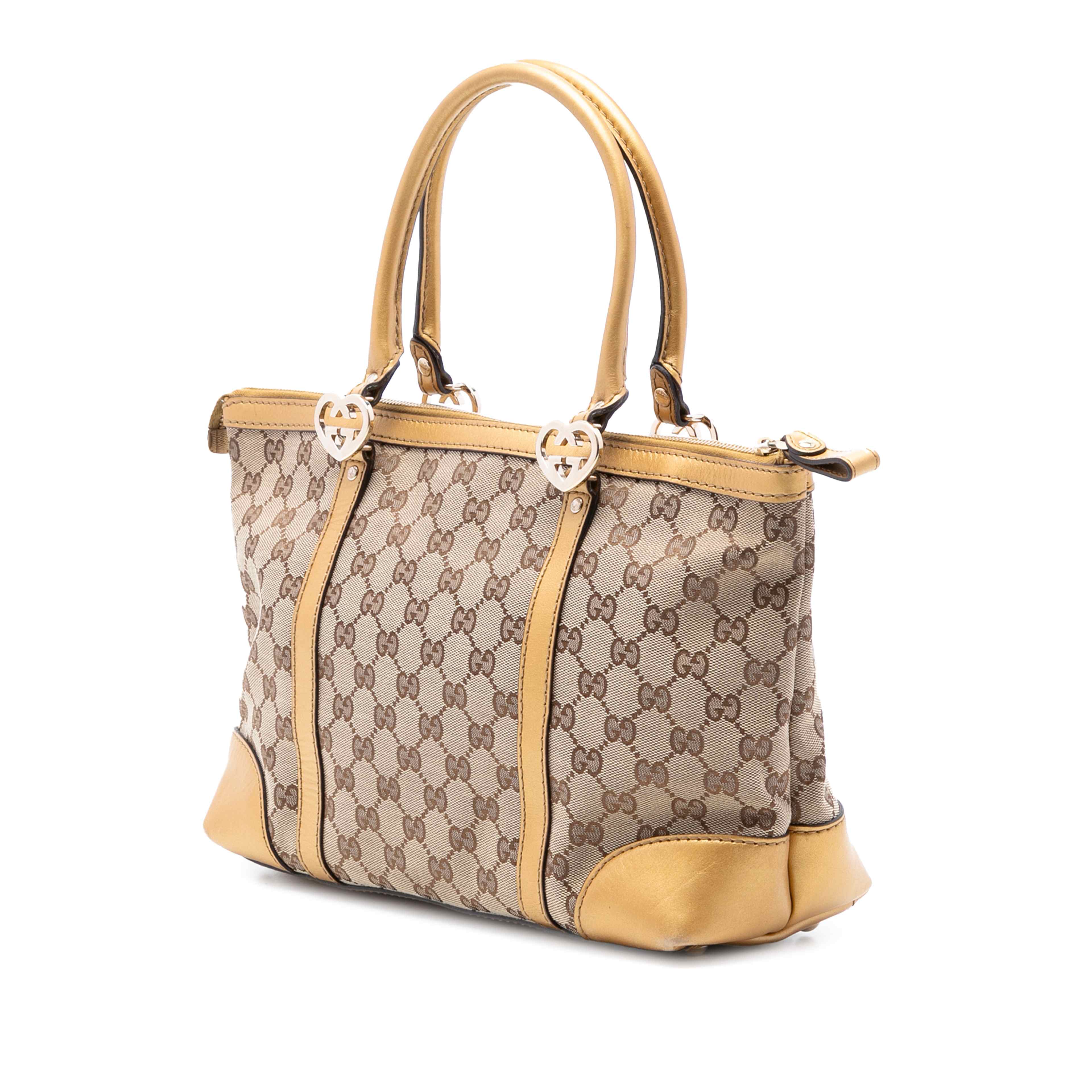 Gucci Gg Canvas Lovely Tote, från Luxclusif, i färgen beige. Klicka för att öppna bilden i stort format
