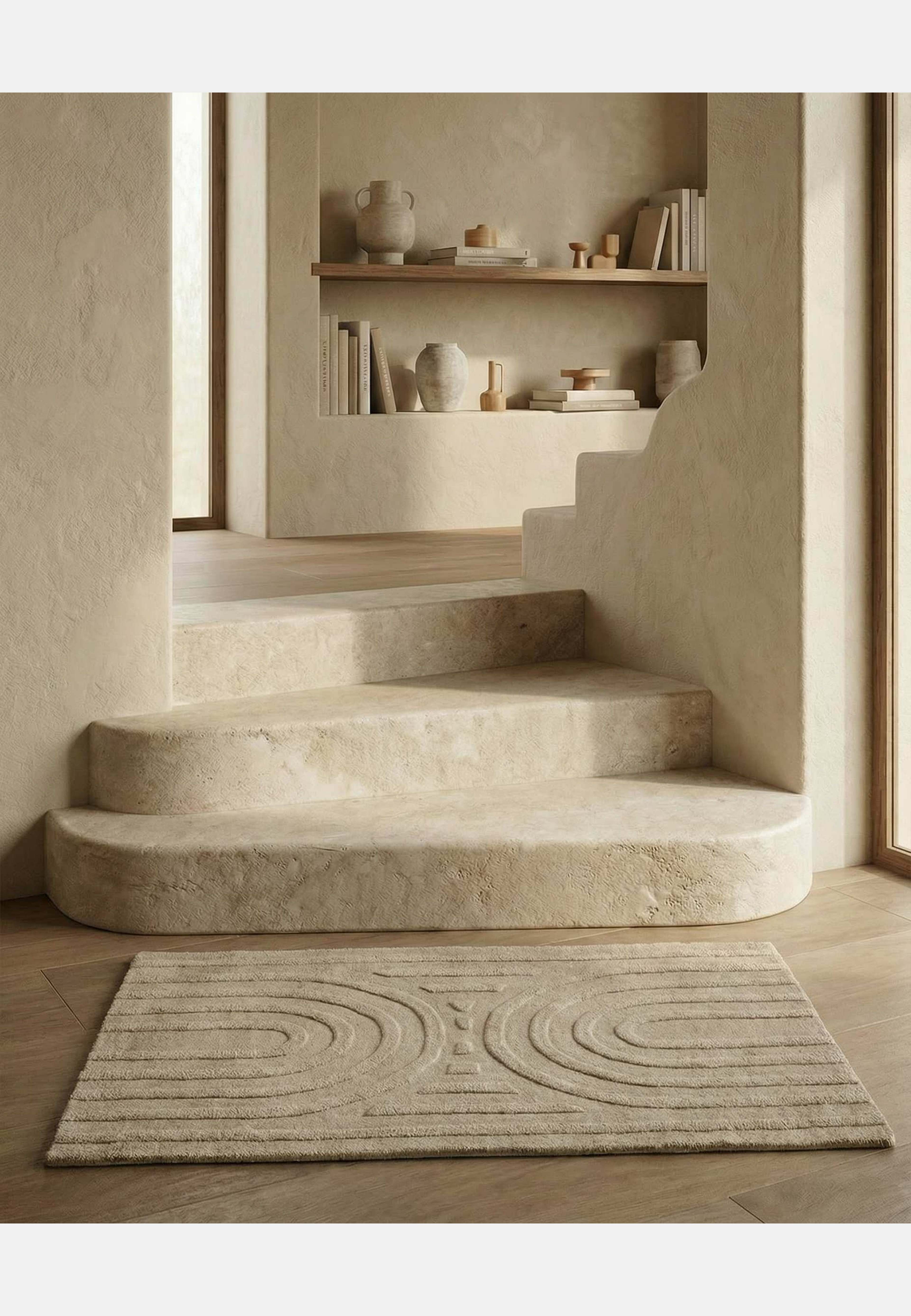 Dörrmatta Curve, från Classic Collection, i färgen beige. Klicka för att öppna bilden i stort format