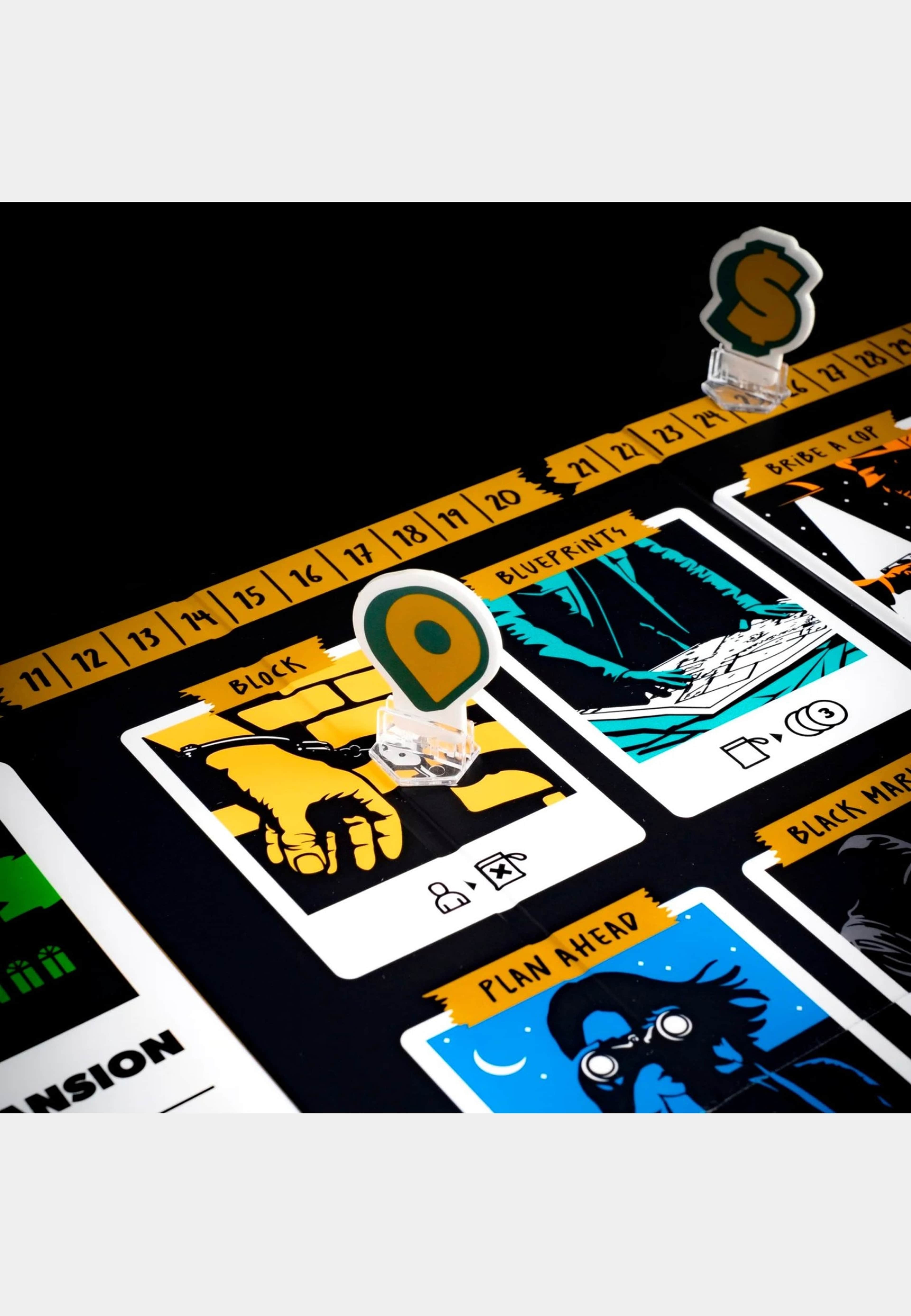 Spel Heist Night, från Ninja Print, i färgen grön. Klicka för att öppna bilden i stort format