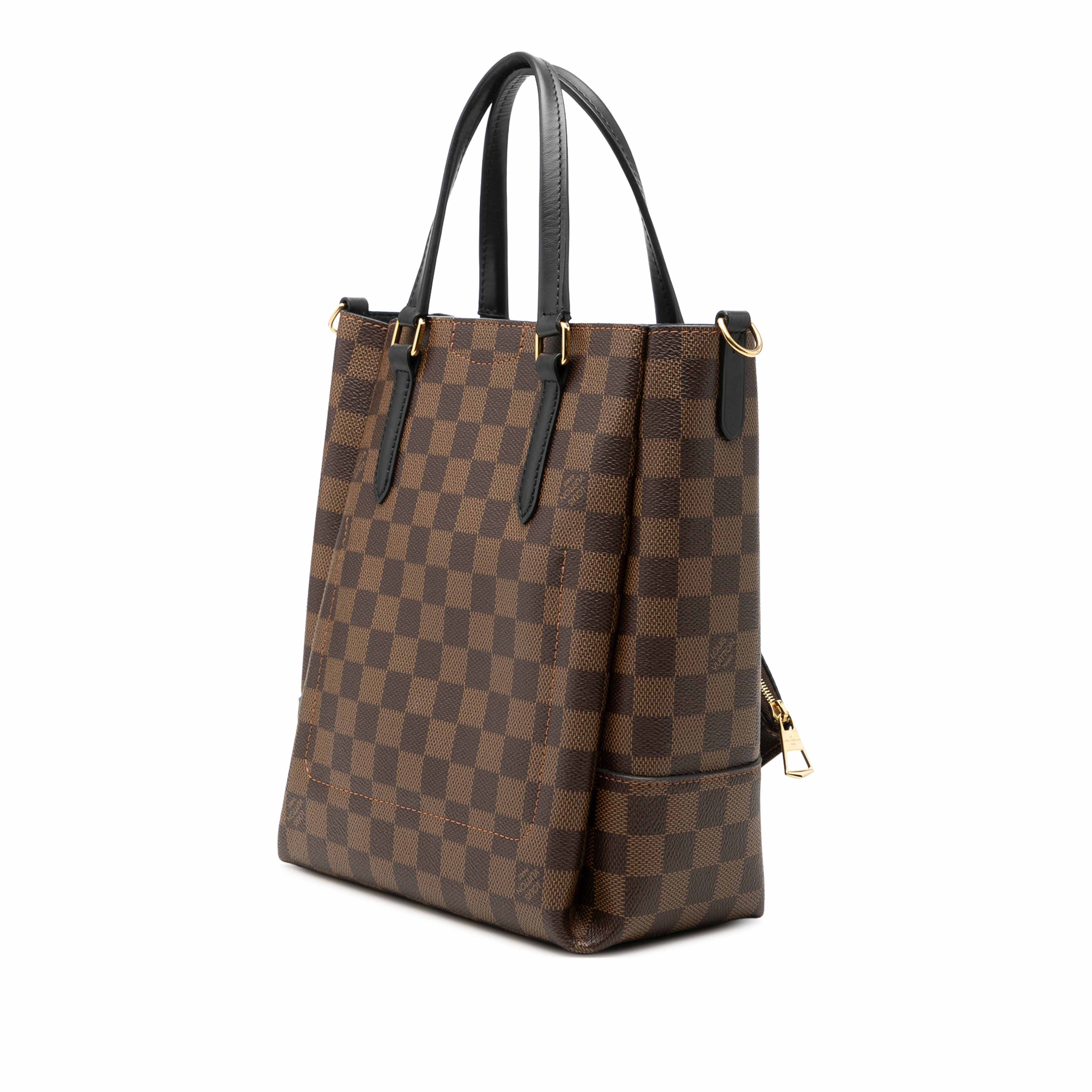 Louis Vuitton Damier Ebene Belmont Pm, från Luxclusif, i färgen brun. Klicka för att öppna bilden i stort format